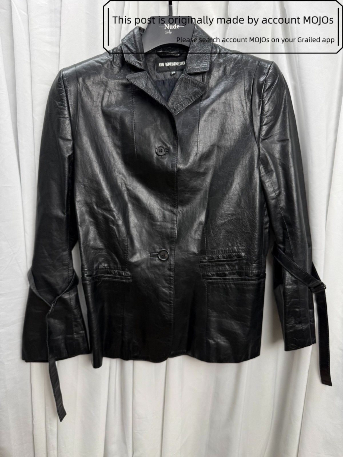 Ann Demeulemeester SS 2011 Ann D Leather Fencing Jacket size Small
