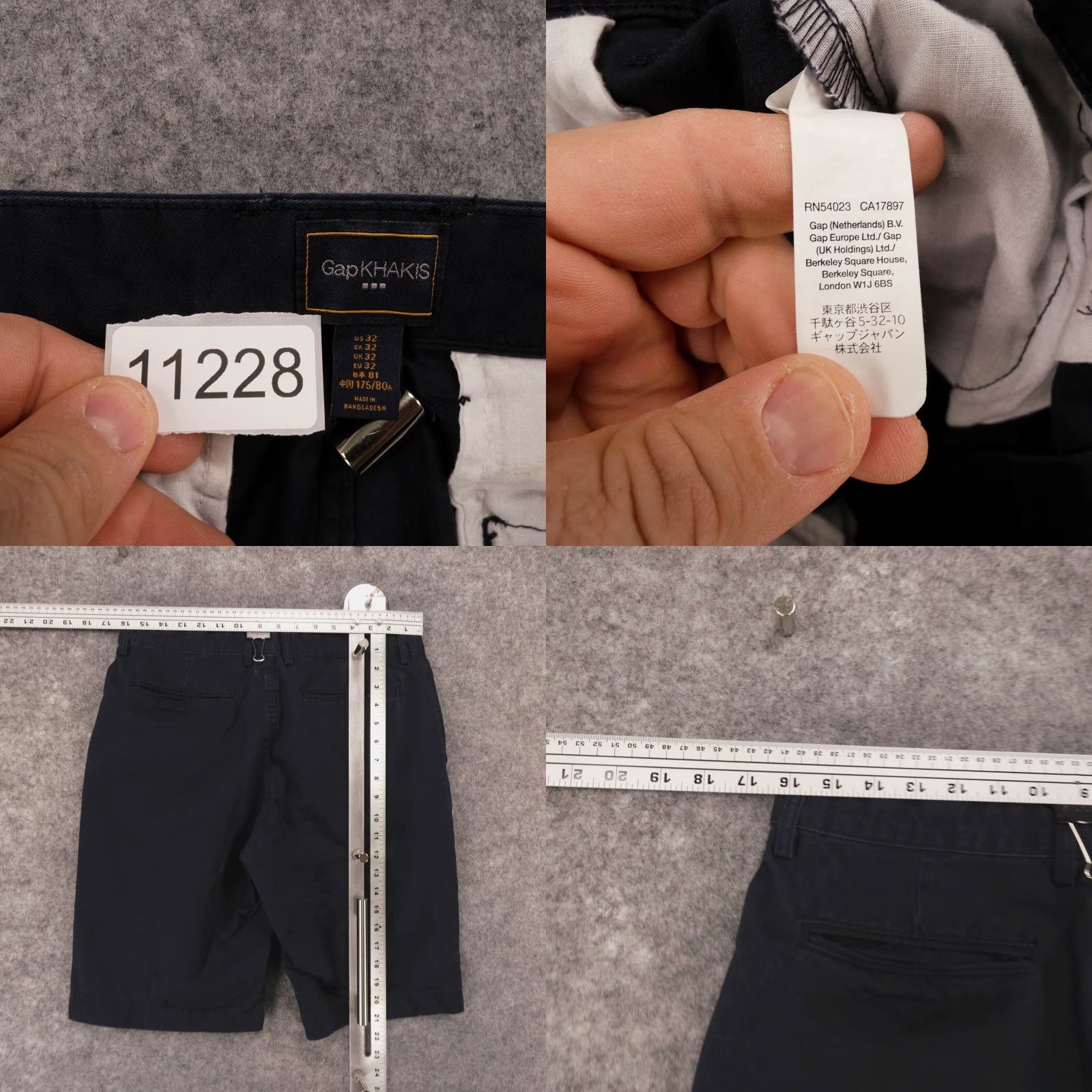 Gap Gap Shorts Mens 32 Chino Flat Front GapKhakis Navy Blue School Uniform Size US 32 / EU 48 - 8 Thumbnail