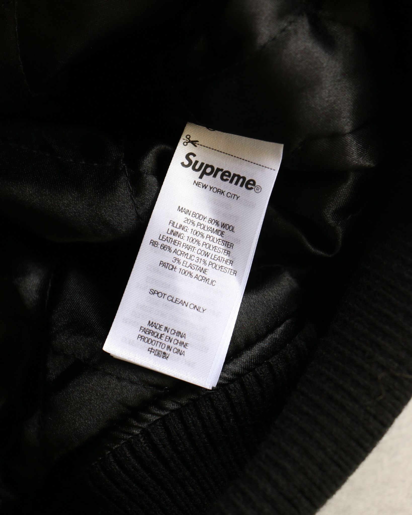 Number (N)ine × Supreme Supreme Number (N)ine Mickey Varsity Jacket Black Size US S / EU 44-46 / 1 - 6 Thumbnail