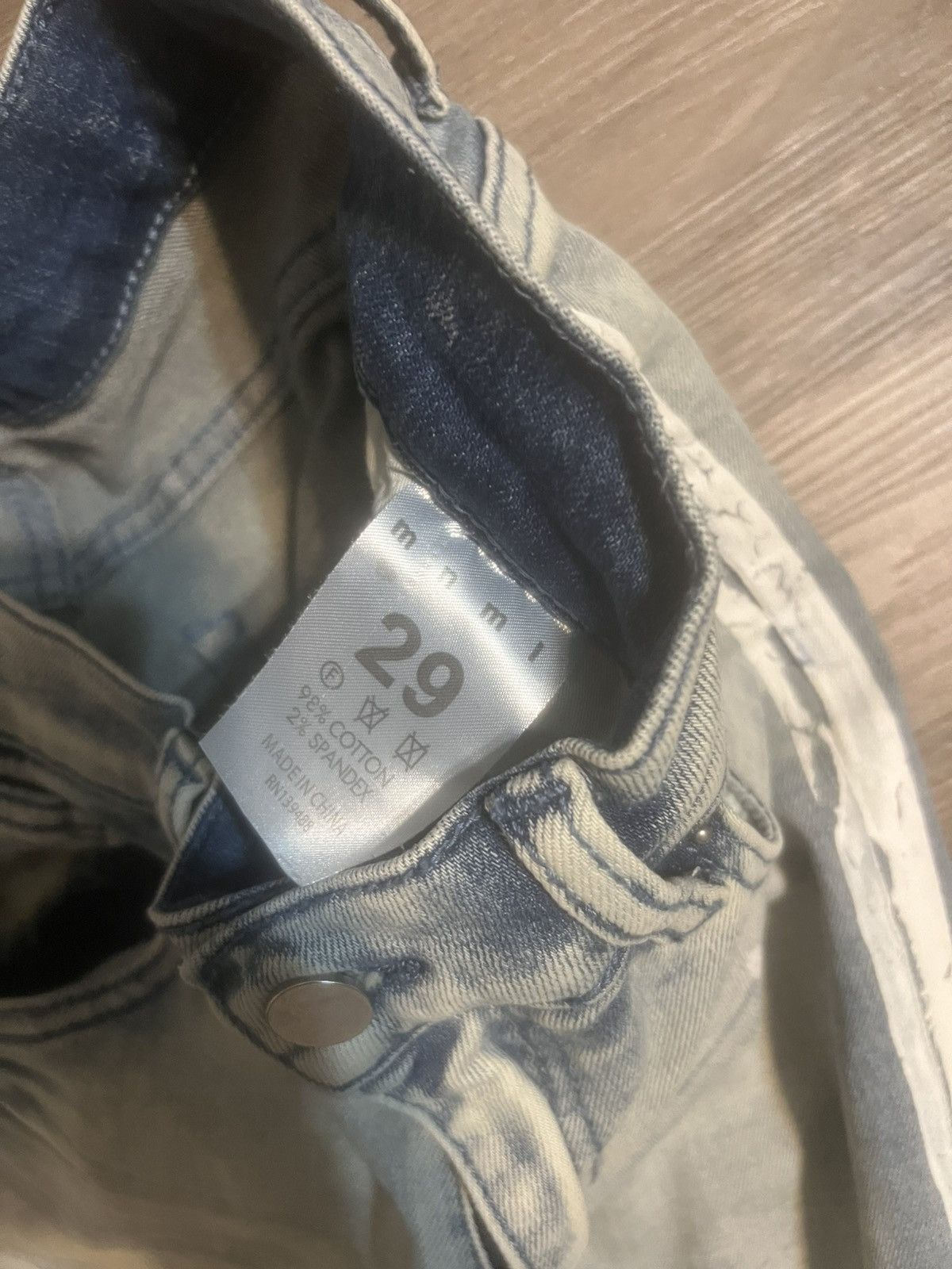 MNML Blue white paint spot MNML jeans Size US 29 - 4 Thumbnail