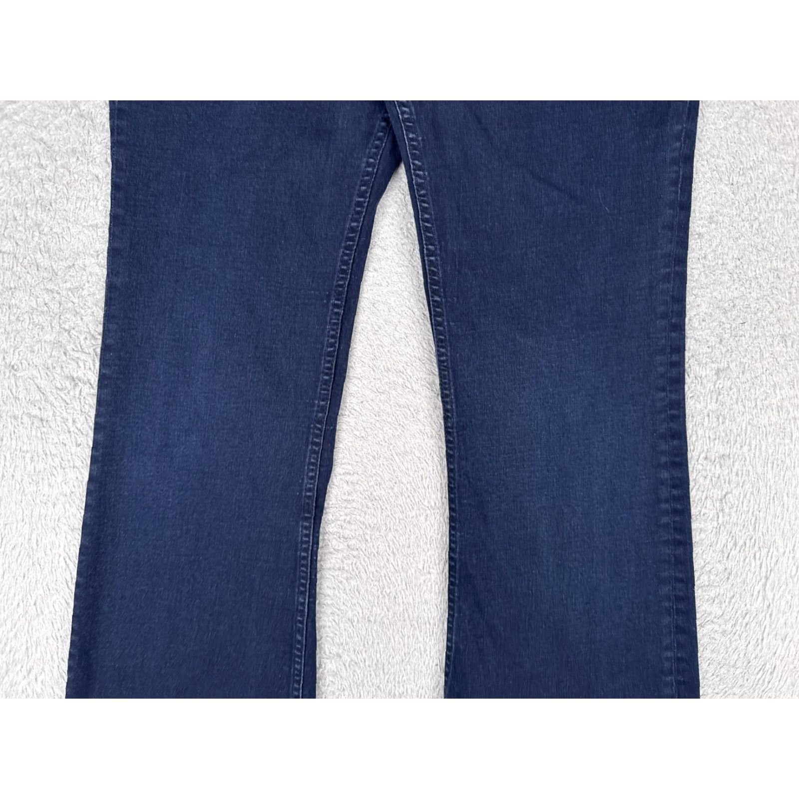 Vintage VIGOSS Jagger Flare Jeans Womens 32 Blue Dark Wash Mid Rise Stretch Denim 32x29 Jeans Womens Boys Girls Mens Size 24" / US 00 / IT 34 - 3 Thumbnail