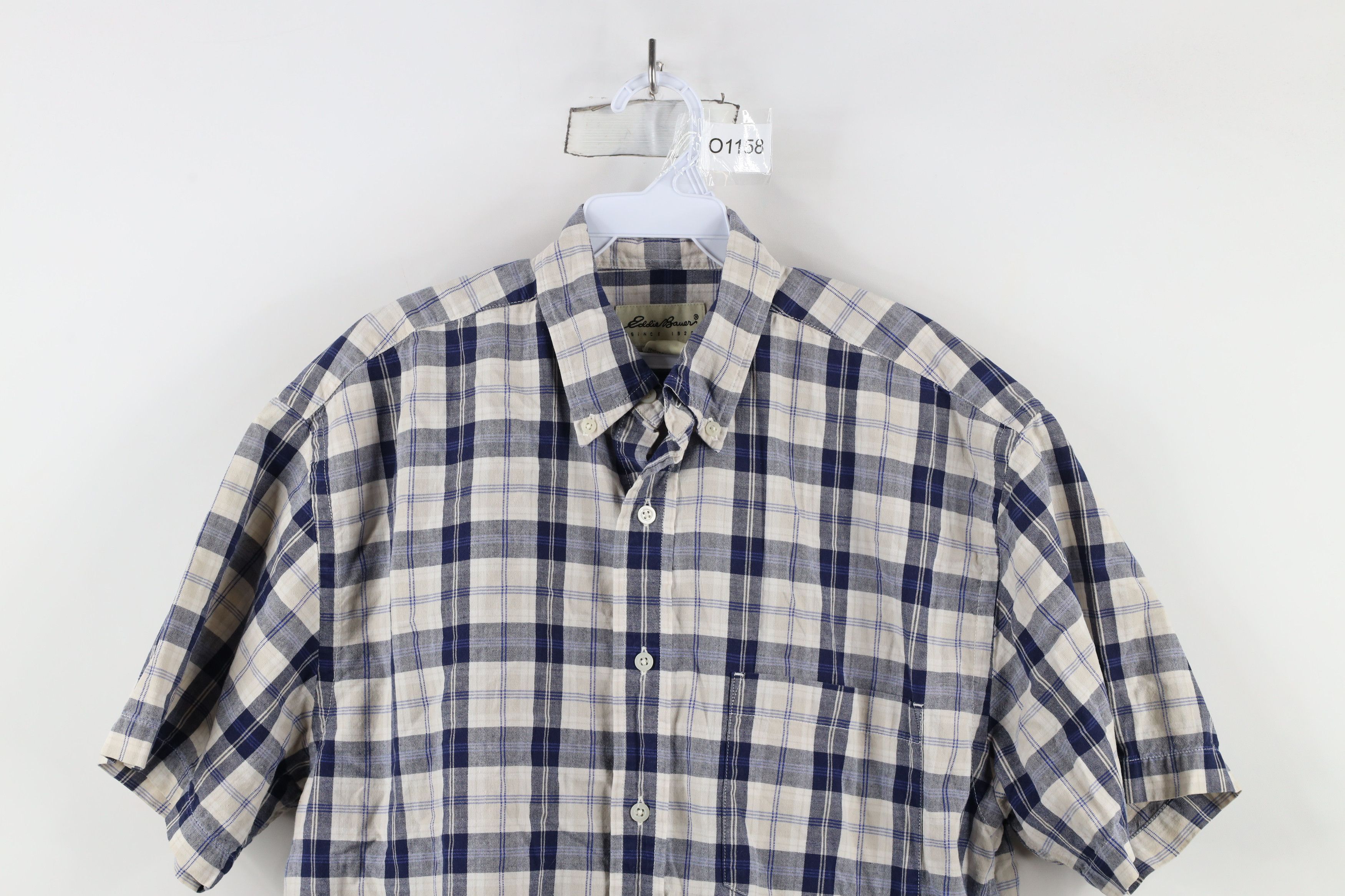 Eddie Bauer × Vintage Vintage 90s Eddie Bauer Short Sleeve Cotton Button Shirt Size US S / EU 44-46 / 1 - 2 Thumbnail