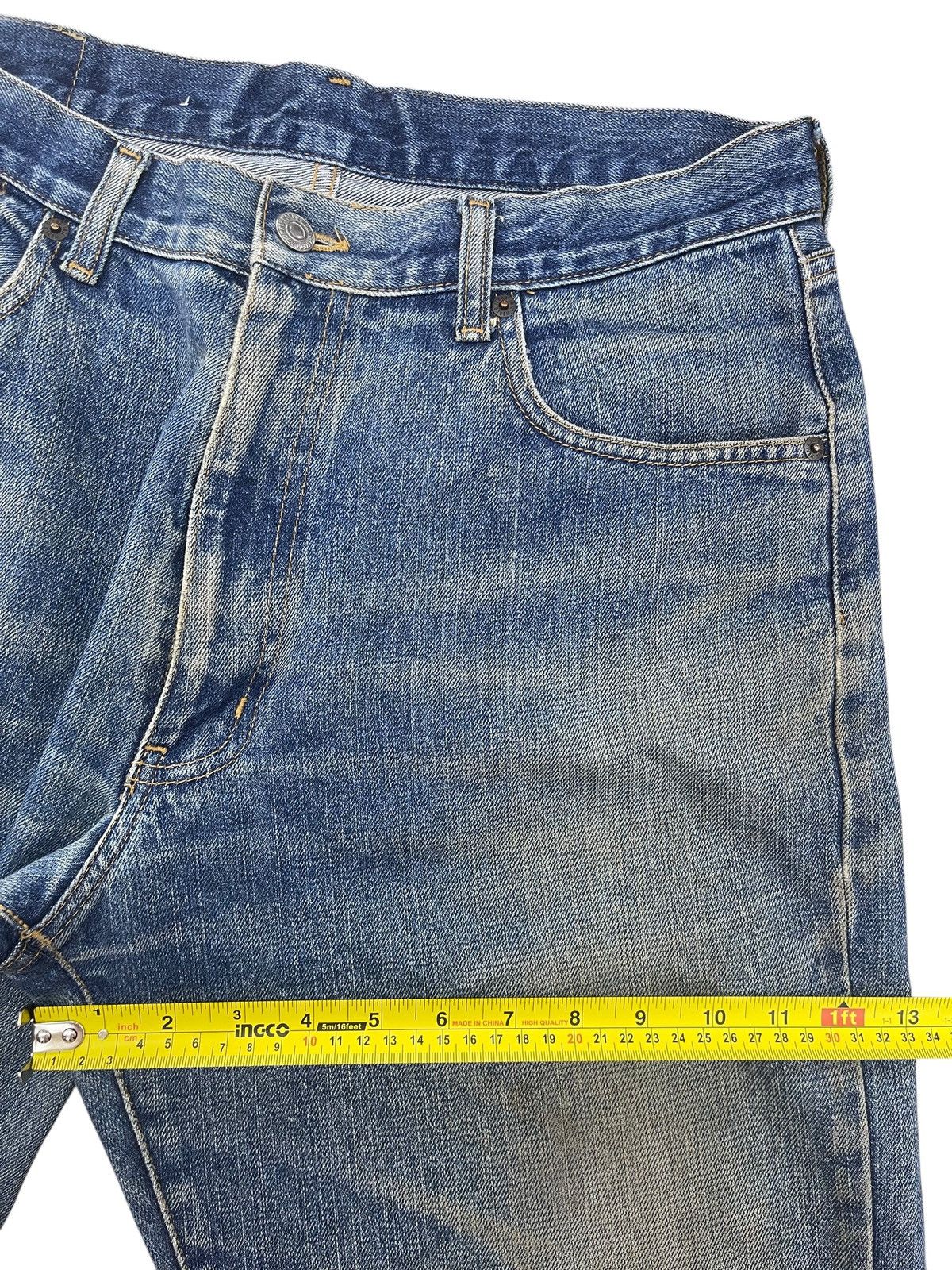 Japanese Brand Japanese Brand Mud Wash Whiskered Style Baggy Jeans Size US 32 / EU 48 - 7 Thumbnail