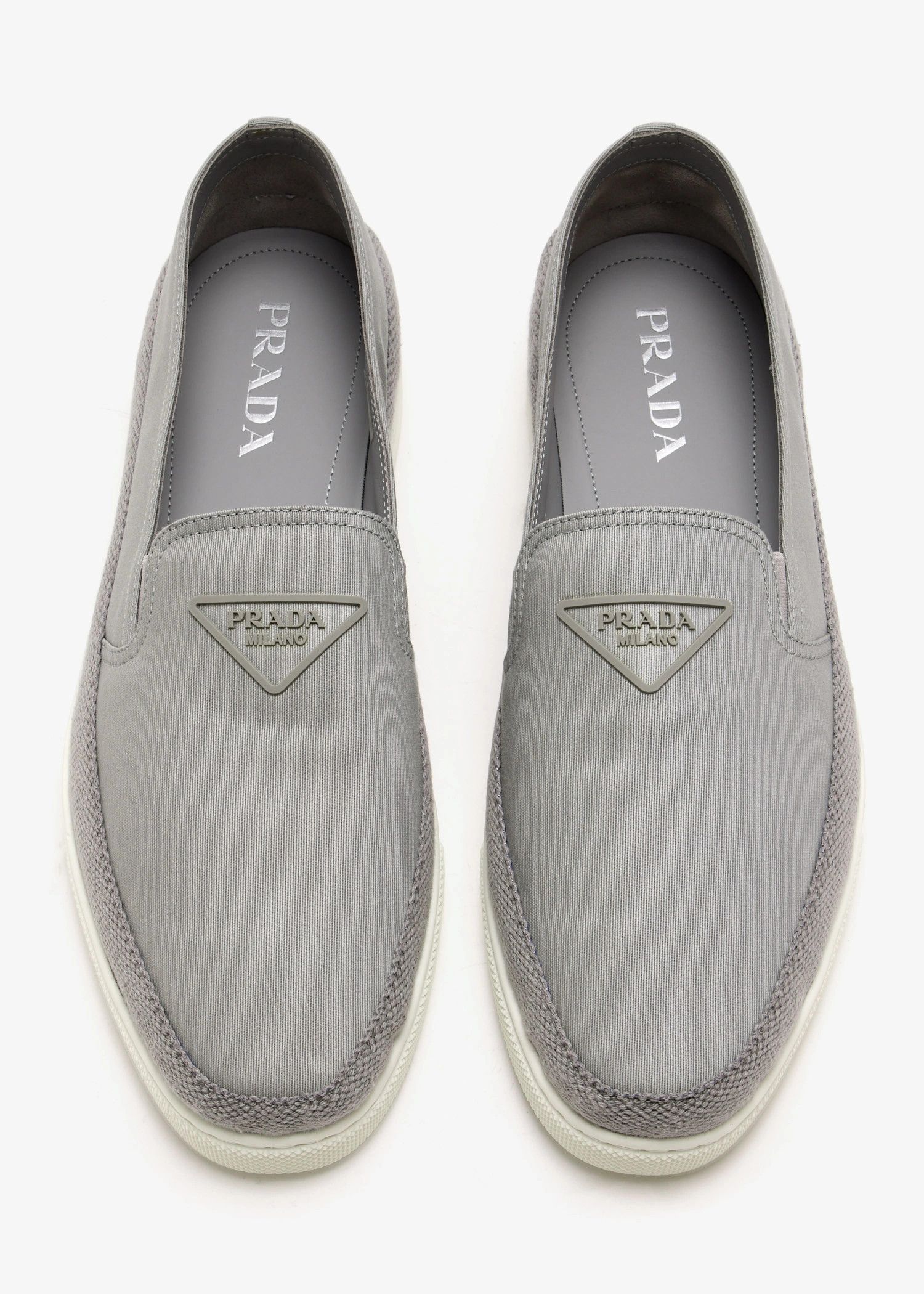 Prada o1mt1gz0526 Re-Nylon Slip-On Sneakers in Grey Size US 11 / EU 44 - 4 Thumbnail