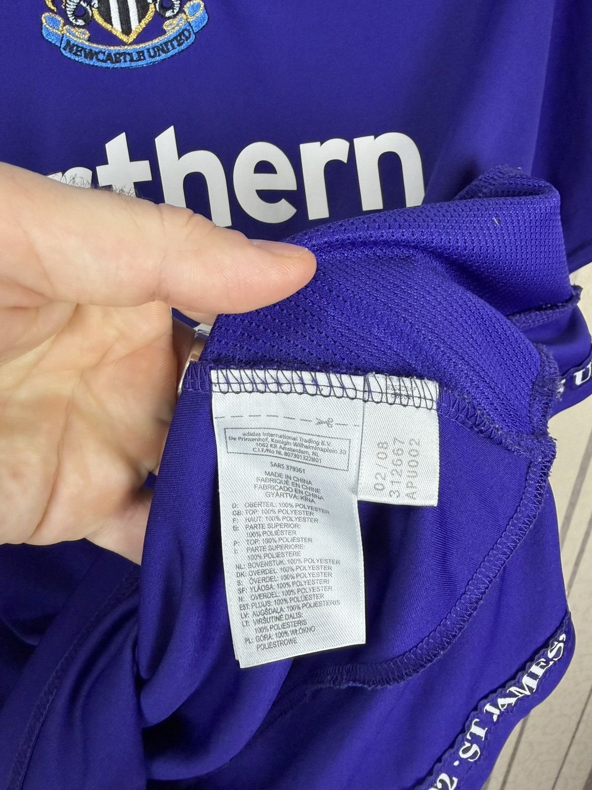 Adidas Adidas Newcastle united 2008 purple jearsey tee Size US M / EU 48-50 / 2 - 9 Thumbnail