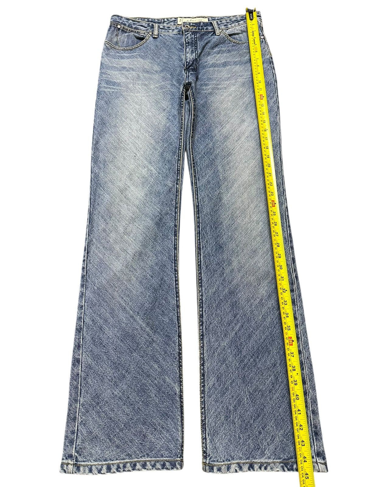 Japanese Brand Vintage Japanese Brand Blue Faded Wash Whiskers Style Jeans Size US 34 / EU 50 - 13 Thumbnail