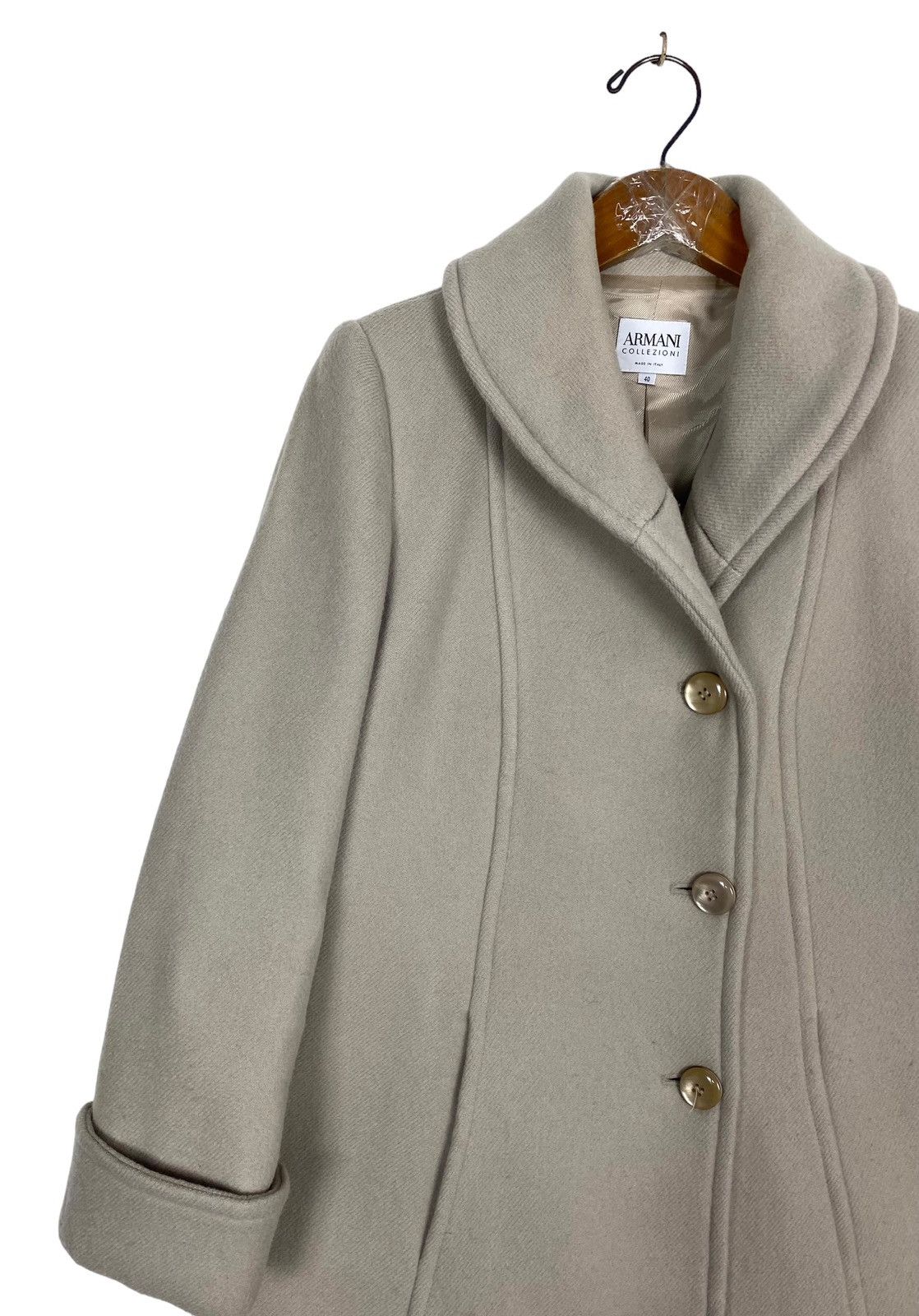 Armani Collezioni Armani Collezioni Cashmere and virgin wool swing coat Italy Size S / US 4 / IT 40 - 4 Thumbnail