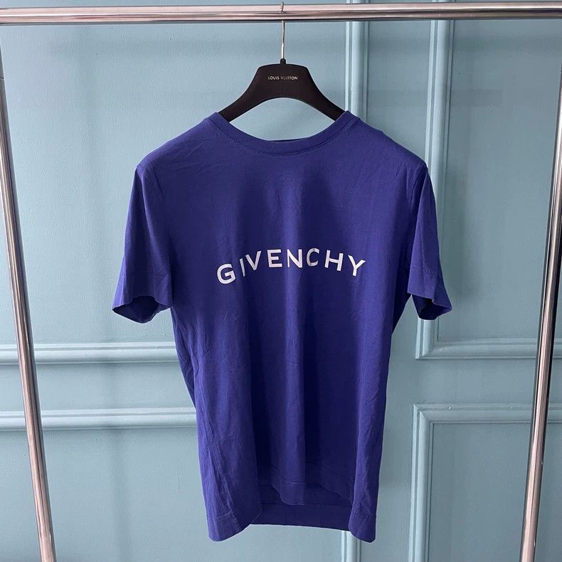 Givenchy Givenchy Blue Chest Printed Logo Short Sleeve T-Shirt Size US M / EU 48-50 / 2 - 1 Thumbnail
