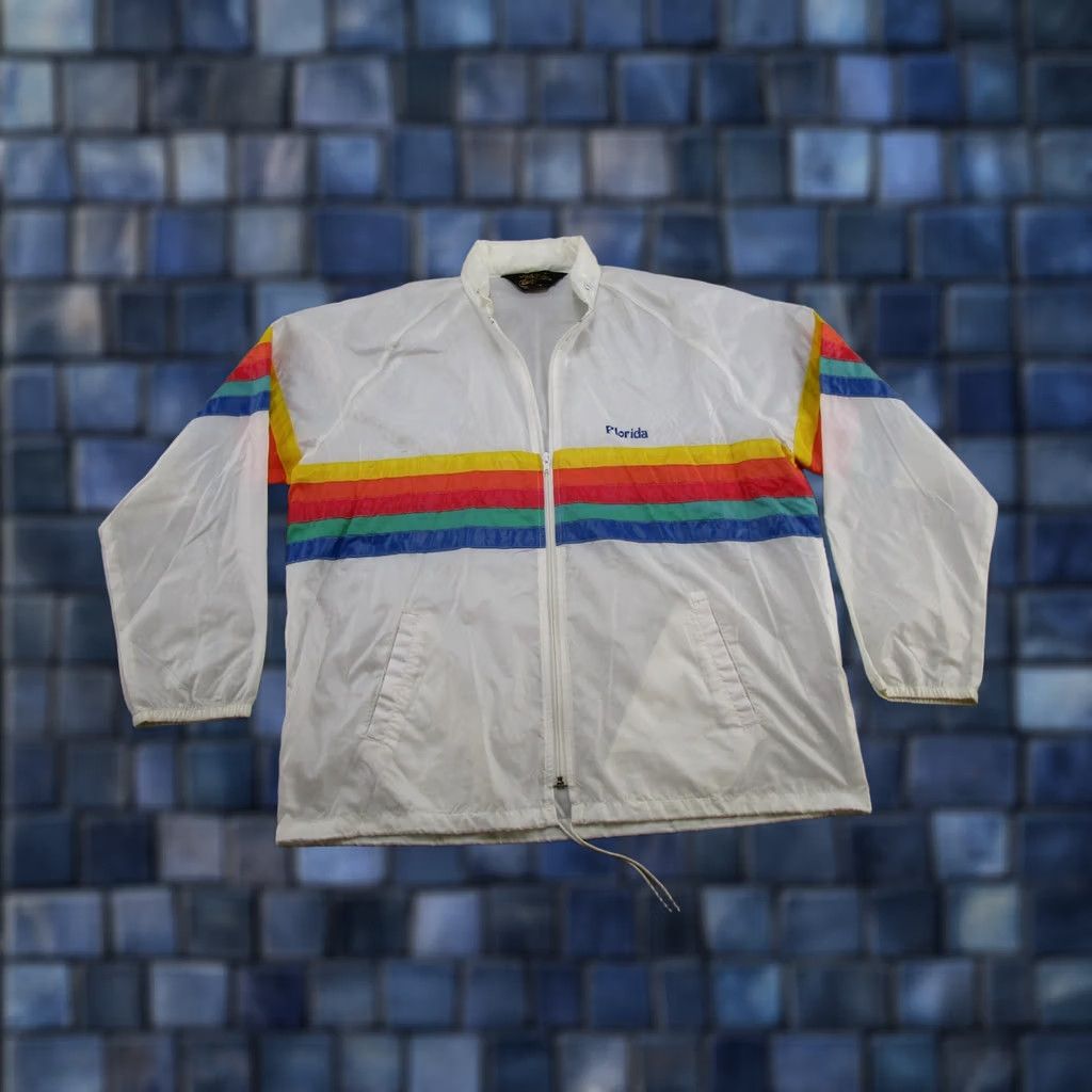 Rainbow VTG 80s Rainbow Miami Florida Sherry Windbreaker Lightweight Jacket Size L Pride Windbreaker Jacket Rainbow Multicolor Men L Womens Size US L / EU 52-54 / 3 - 1 Thumbnail