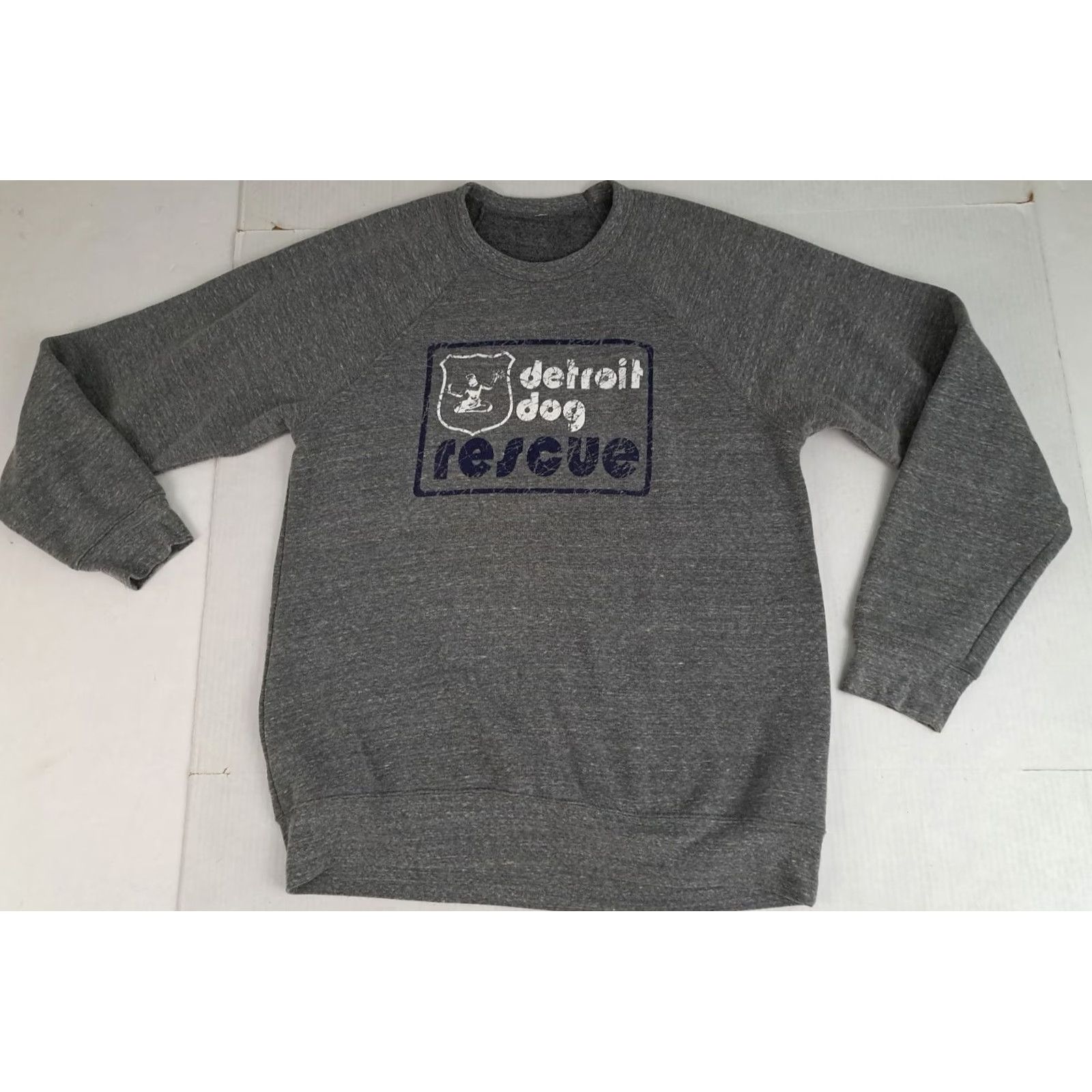 Vintage VINTAGE Detroit Dog Rescue DDR Large Grey Printed Sweatshirt Size US L / EU 52-54 / 3 - 2 Thumbnail