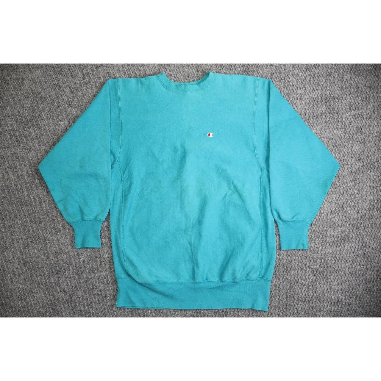 Champion Vintage Champion Reverse Weave Sweatshirt USA Made Turquoise Size US XXL / EU 58 / 5 - 5 Thumbnail