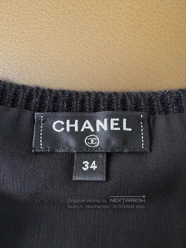 Chanel Chanel 21B Black Knitted Double C Sequin Buckle Fine Flash Size XXS / US 00 / IT 34 - 6 Thumbnail