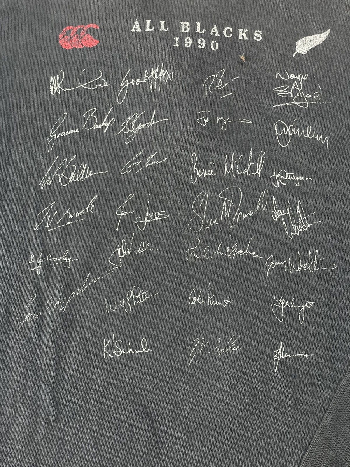 Canterbury of New Zealand Vintage 1992 Commemorative All Black With Player Signature Size US XL / EU 56 / 4 - 3 Thumbnail