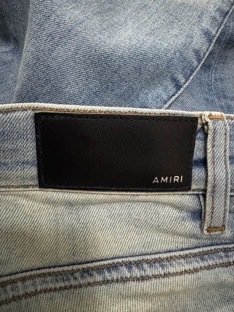 Amiri Amiri 17ss OG Cashew Flower Mx1 Stitched Blue Jeans 2501-Ne Size US 31 - 3 Thumbnail
