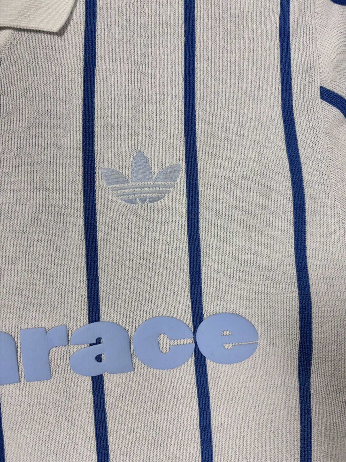 Adidas × Human Made Adidas Human Made polo T-shirt blue striped jersey Size US M / EU 48-50 / 2 - 4 Thumbnail