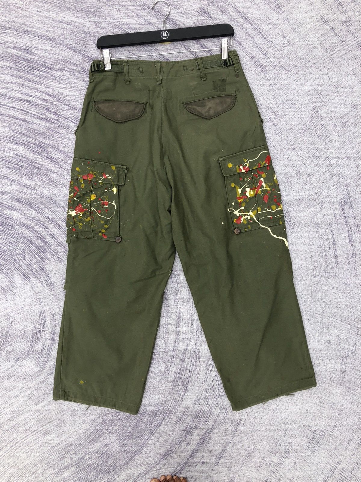 Designer × Vintage Very Rare Cargo Pants Art Colour Paint W30 x L37 Size US 30 / EU 46 - 14 Thumbnail