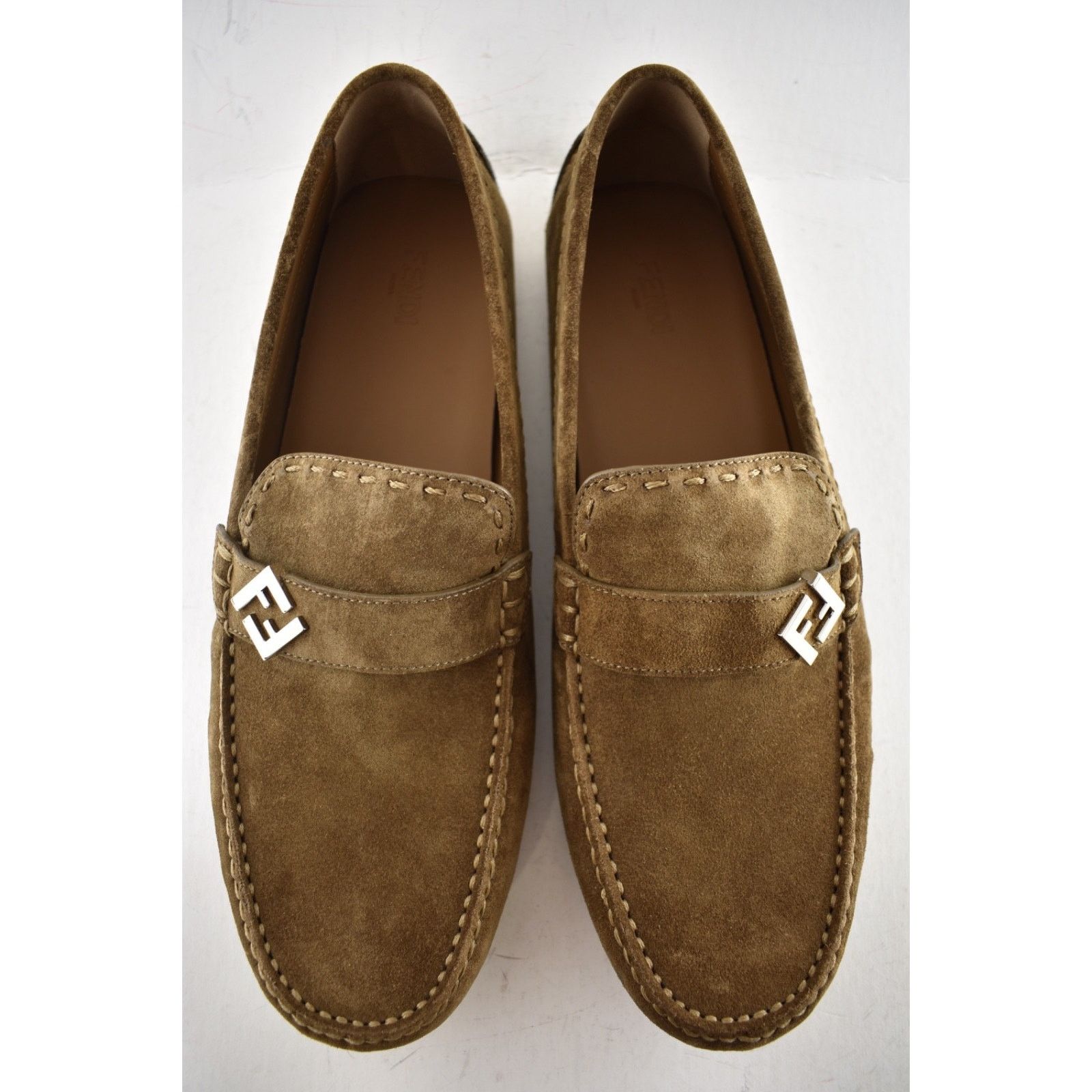Fendi Fendi Driver Crosta Suede Brown Loafer Slip On US 12 Size US 12 / EU 45 - 7 Thumbnail