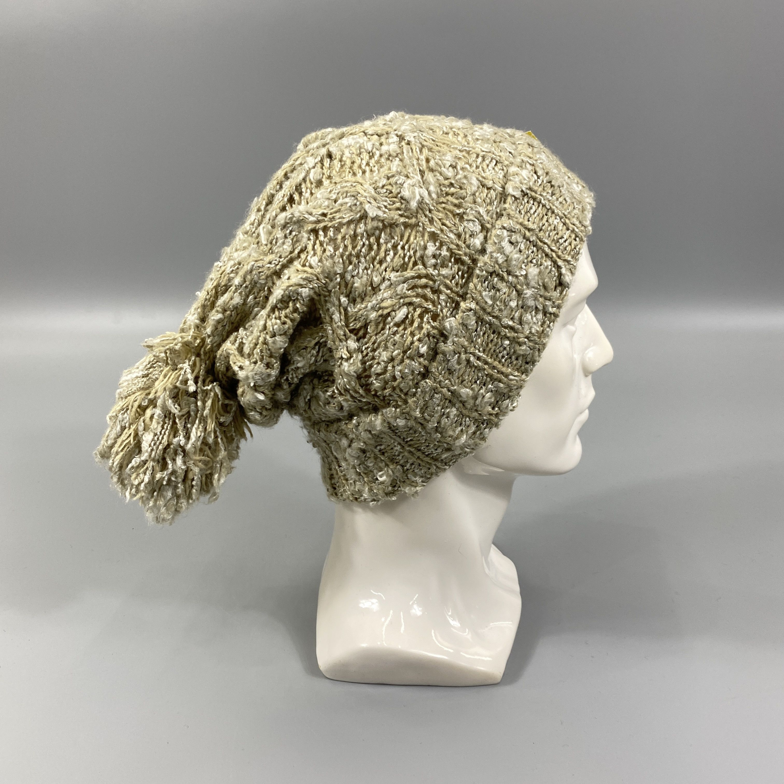 Japanese Brand Knitted Cable Beanie Hats With Pom Pom -BN1134 Size ONE SIZE - 3 Thumbnail
