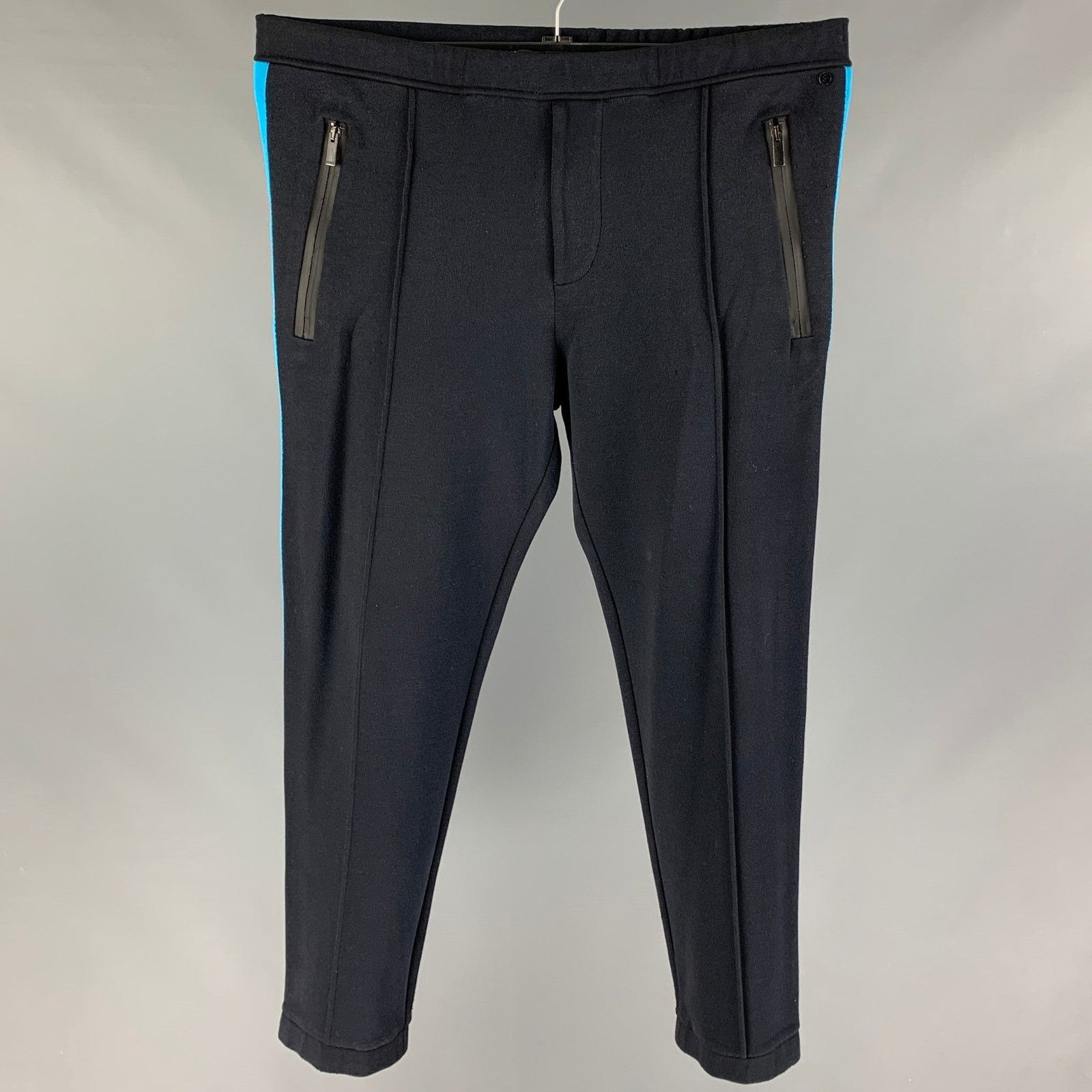 Fendi FENDI Size 36 Navy Blue Stripe Cotton Blend Sweatpants Size US 36 / EU 52 - 1 Thumbnail
