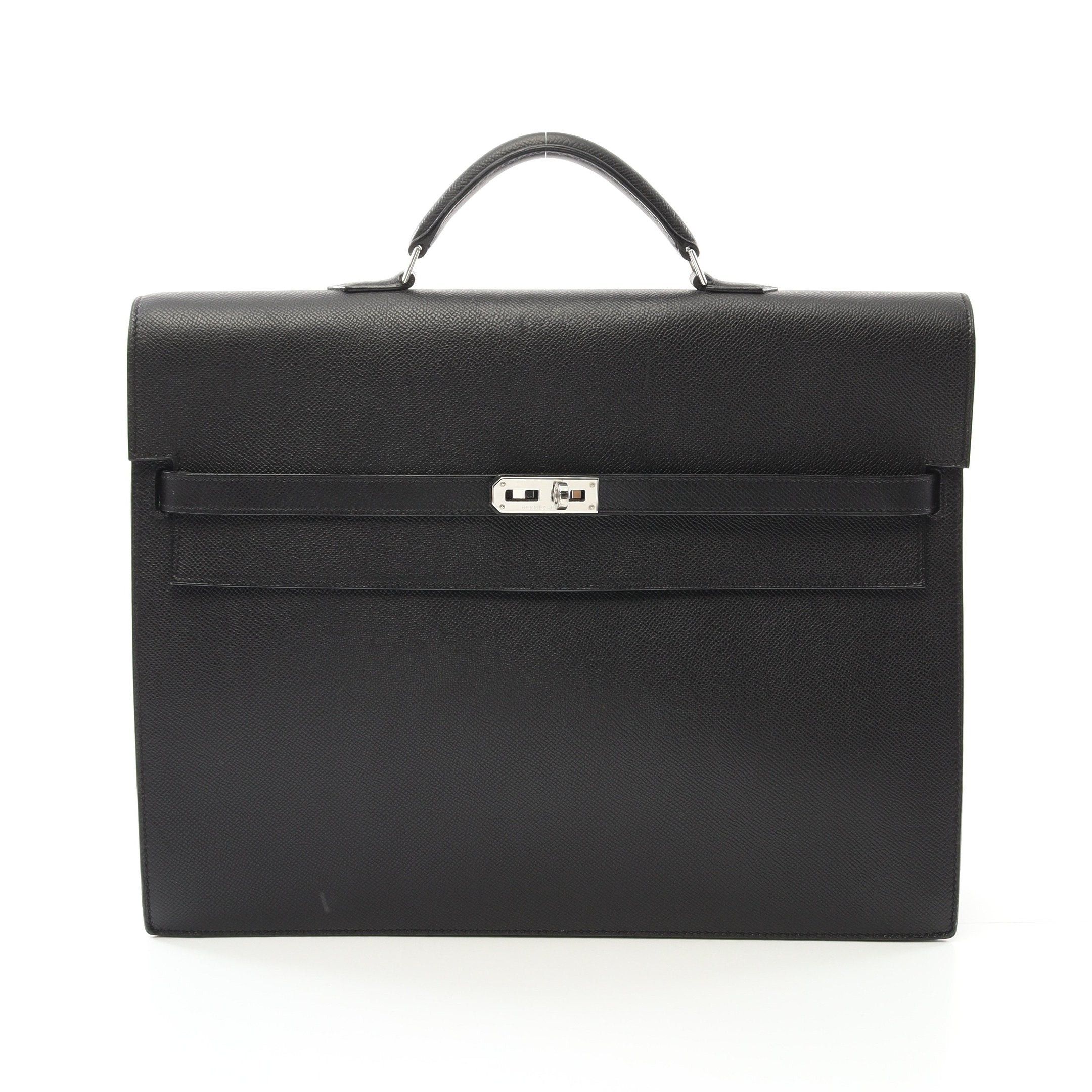 Hermes Hermes Kelly Depeche 38 Briefcase Business Bag Veau Epsom Black Silver Hardware □J Carved Stamp Size ONE SIZE - 1 Thumbnail