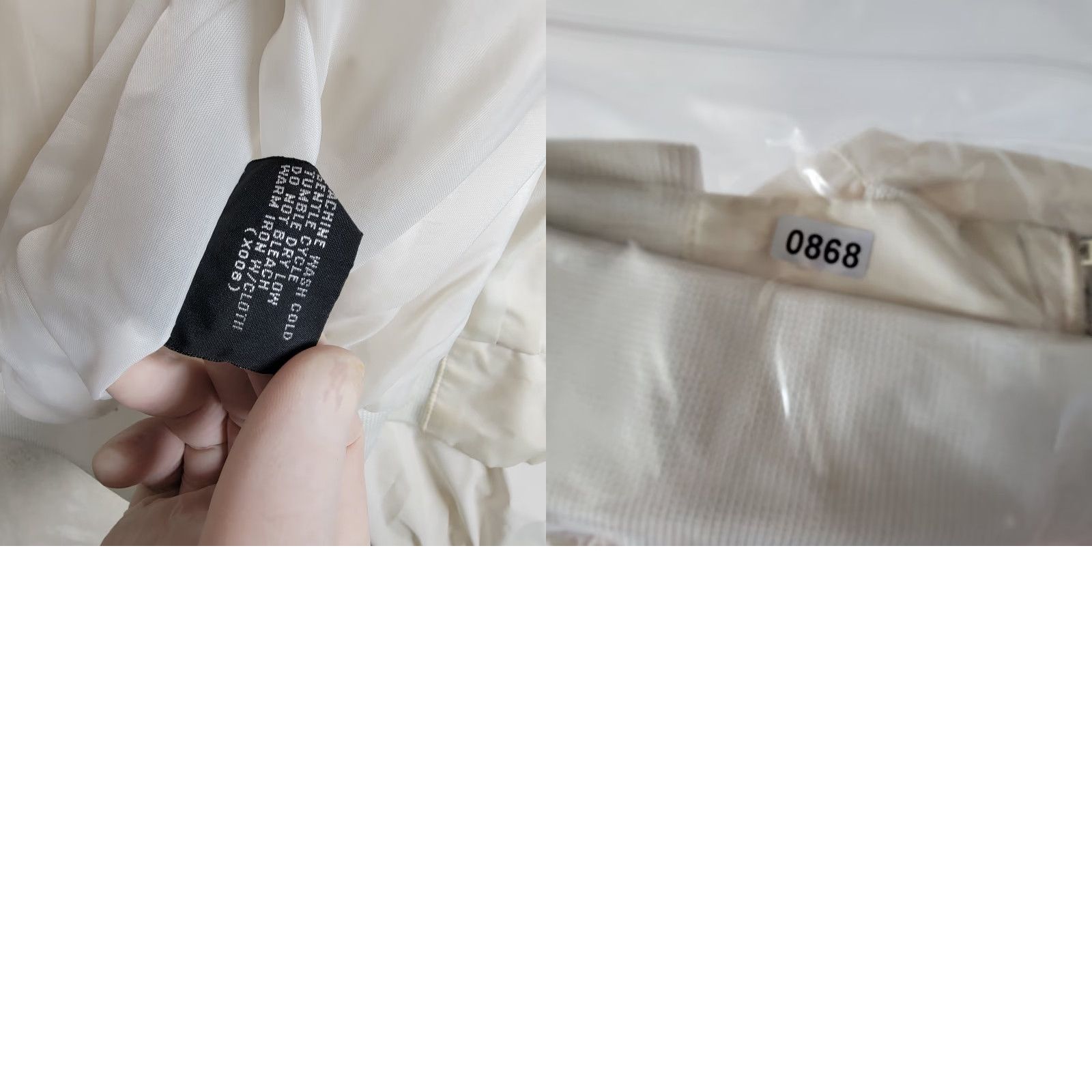 Members Only VINTAGE Members Only Jacket Cream White Full Zip Lined Bomber 90s Mens M White Solid 90s Jacket Men Size US M / EU 48-50 / 2 - 11 Thumbnail