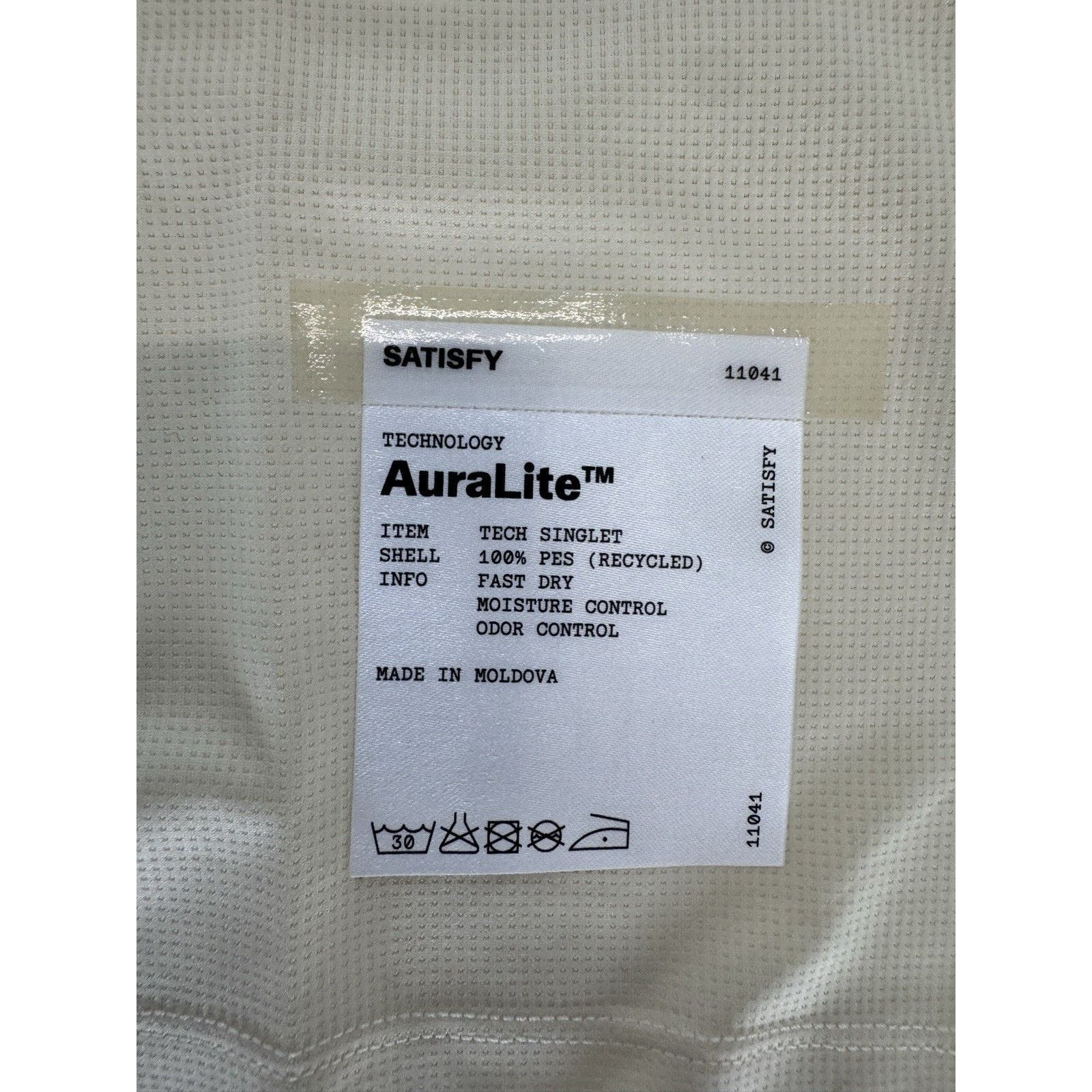 Satisfy SATISFY RUNNING AuraLite Tech Singlet Cream Small Size US S / EU 44-46 / 1 - 3 Thumbnail