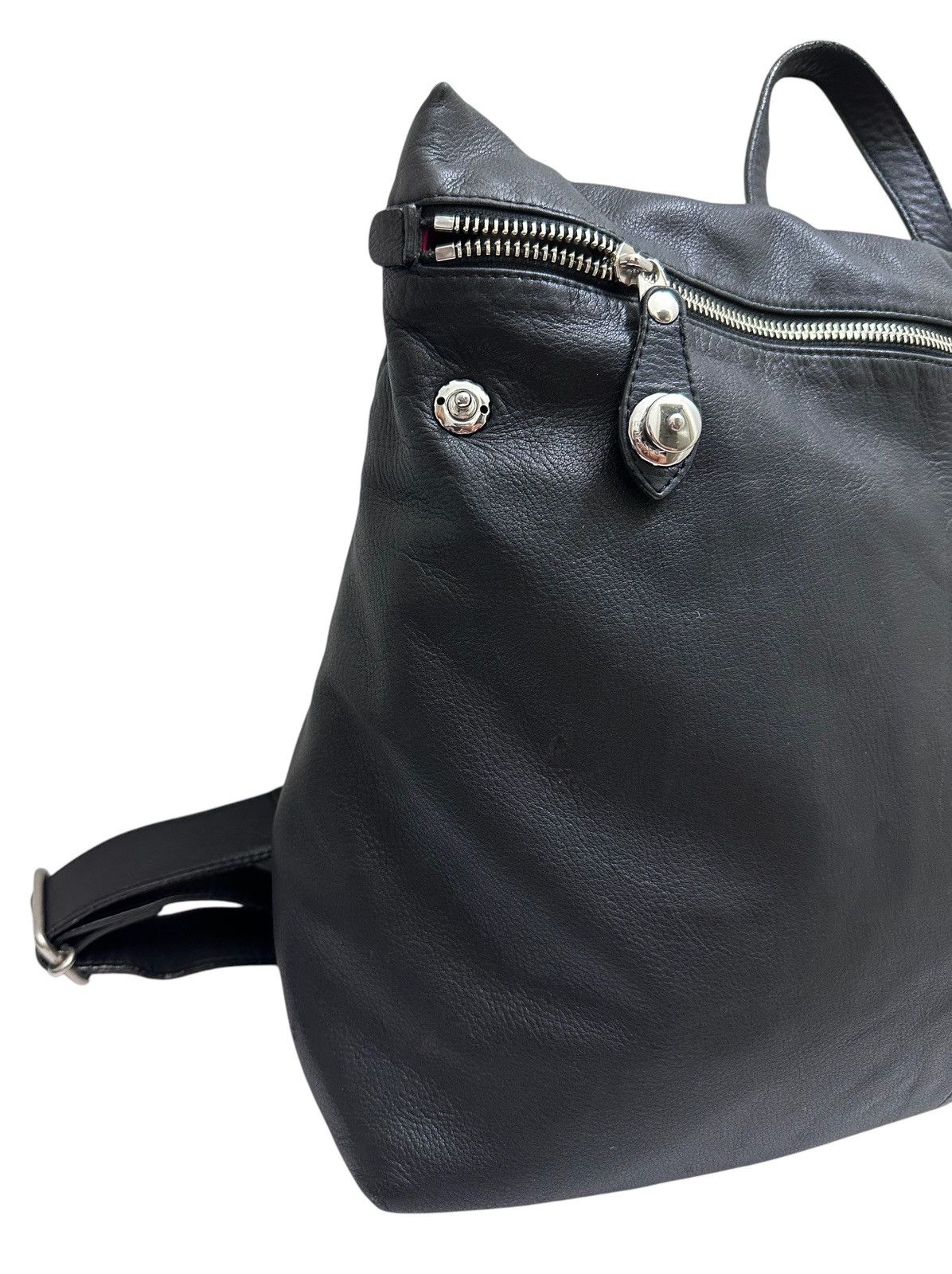 Yohji Yamamoto RARE‼️ KAWA-KAWA JAPAN BY YOHJI YAMAMOTO FULL LEATHER BAGPACK Size ONE SIZE - 7 Thumbnail
