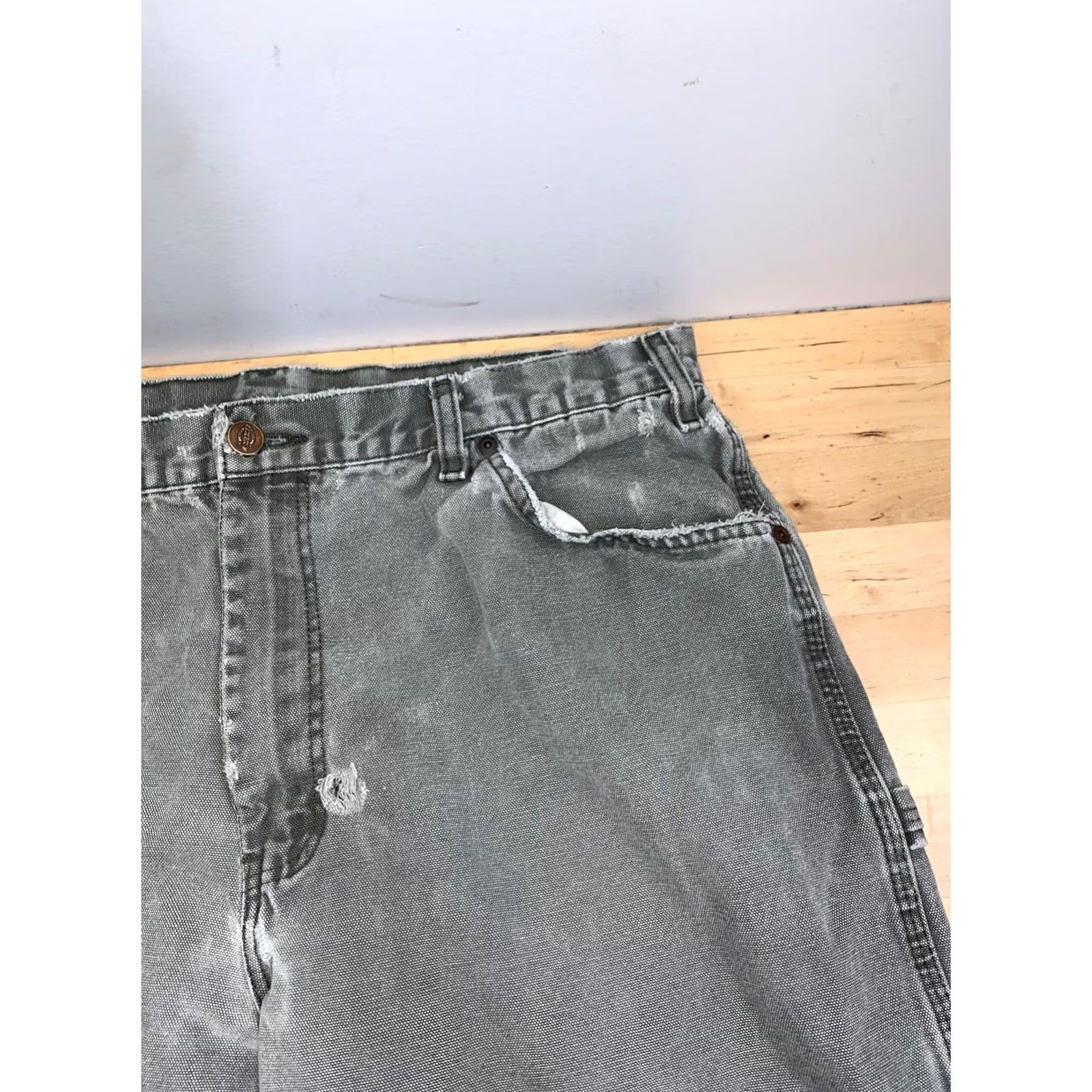 Dickies VINTAGE Dickies Carpenter Pants Men 36x30 Green Distress Workwear 13200 Size US 36 / EU 52 - 6 Thumbnail