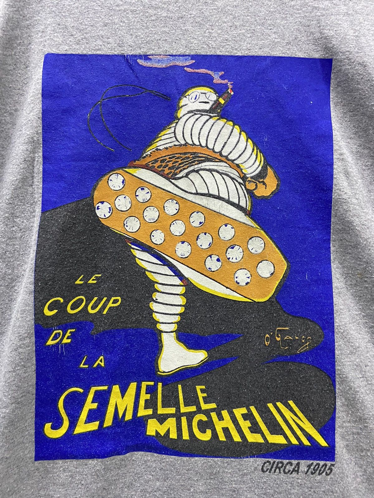 Vintage MICHELIN MAN LE COUP DE LA SEMELLE MICHELIN TEE SHIRT Size US XXL / EU 58 / 5 - 3 Thumbnail