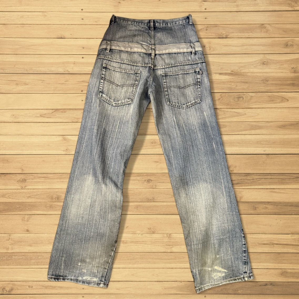 semanticdesign 🔥🇯🇵 Japanese Double Waist Happy Hope Distressed Denim Size US 30 / EU 46 - 2 Thumbnail