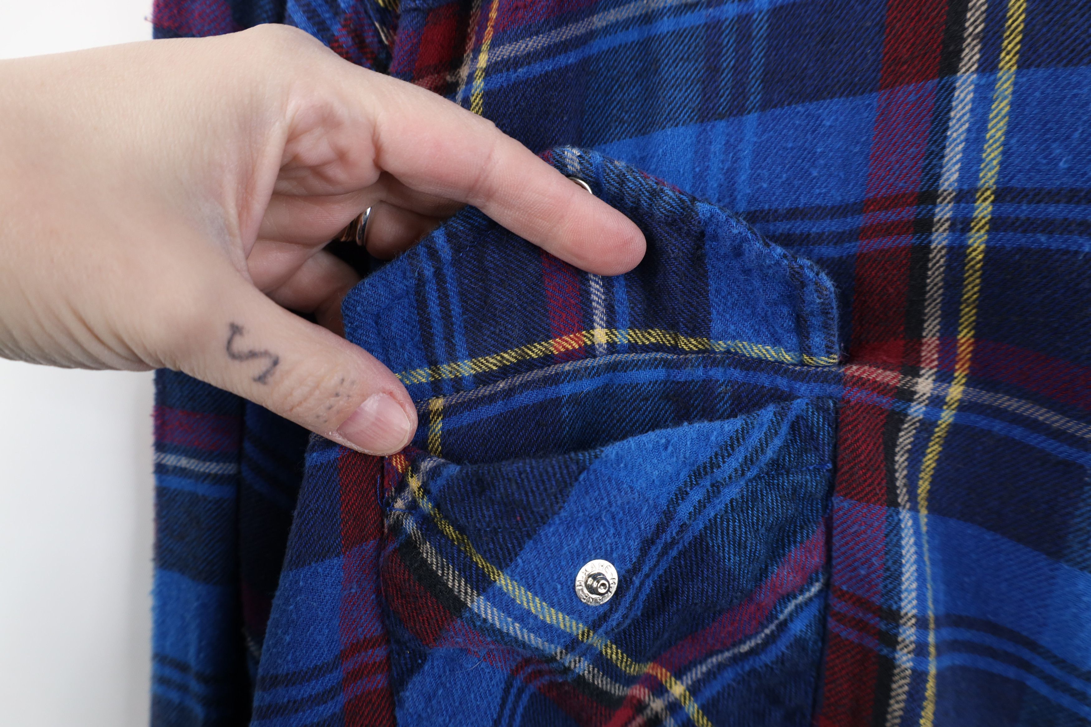 Wrangler Vintage 90s Wrangler Cowboy Flannel Snap Button Shirt Size US XXL / EU 58 / 5 - 6 Thumbnail