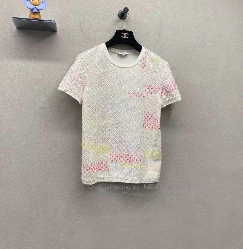 Chanel Chanel White sequin short sleeves Size XS / US 0-2 / IT 36-38 - 1 Thumbnail