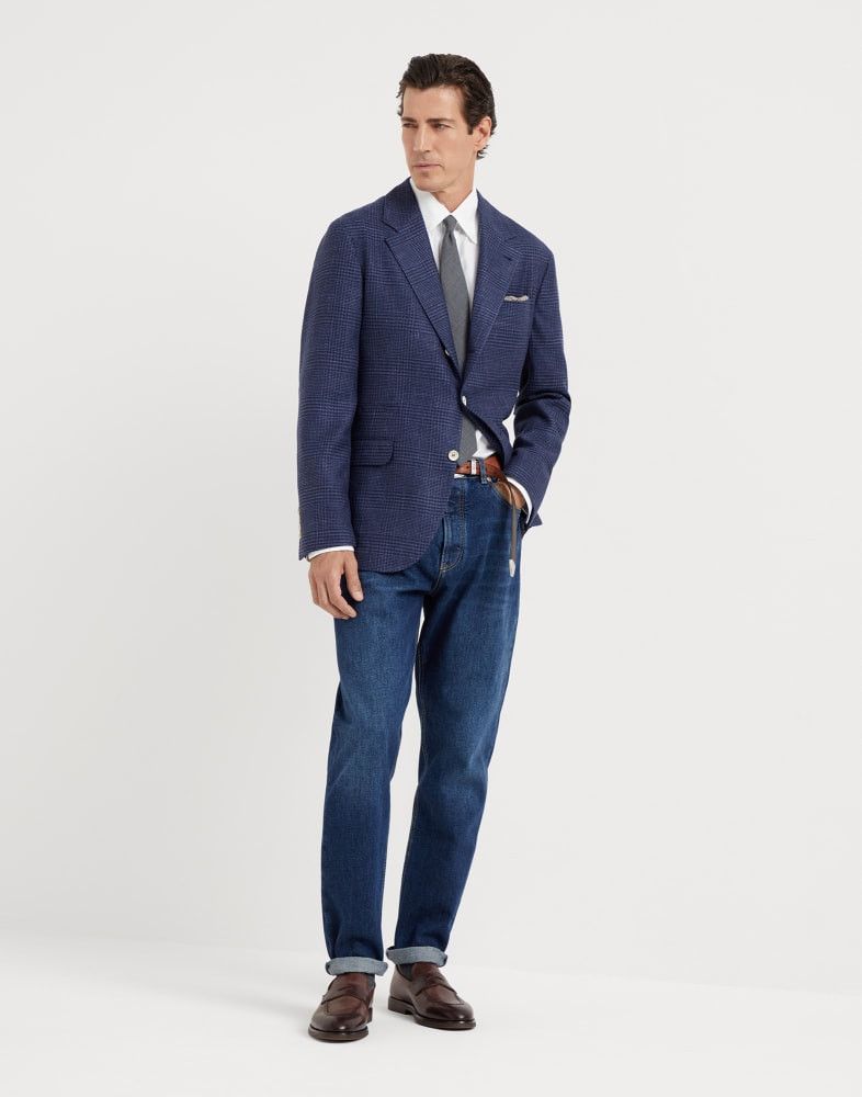 Brunello Cucinelli o1w1db10825 Suit-Type Jacket in Blue Size US XL / EU 56 / 4 - 3 Thumbnail