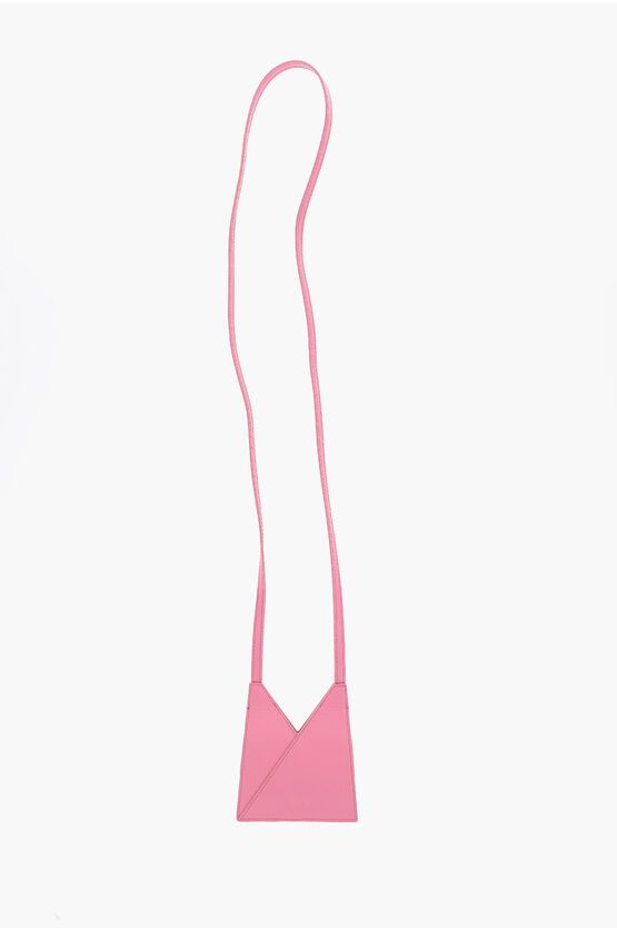 Maison Margiela MM6 Leather Neck Wallet in pink Size ONE SIZE - 1 Thumbnail