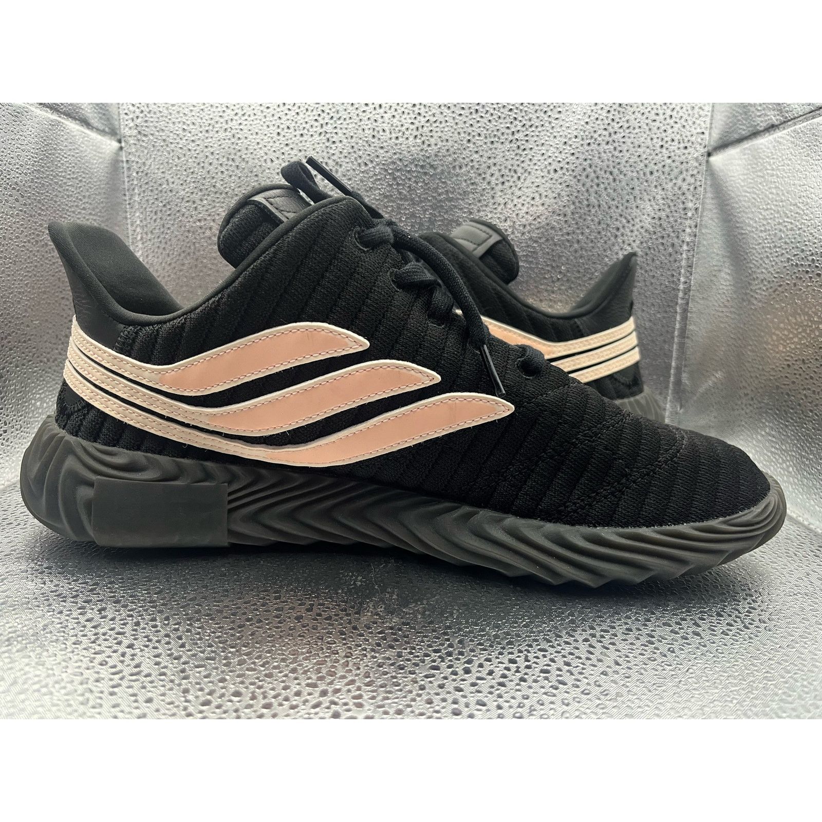 Adidas Sobakov Core Black and Chalk Coral Mens Sneaker 10