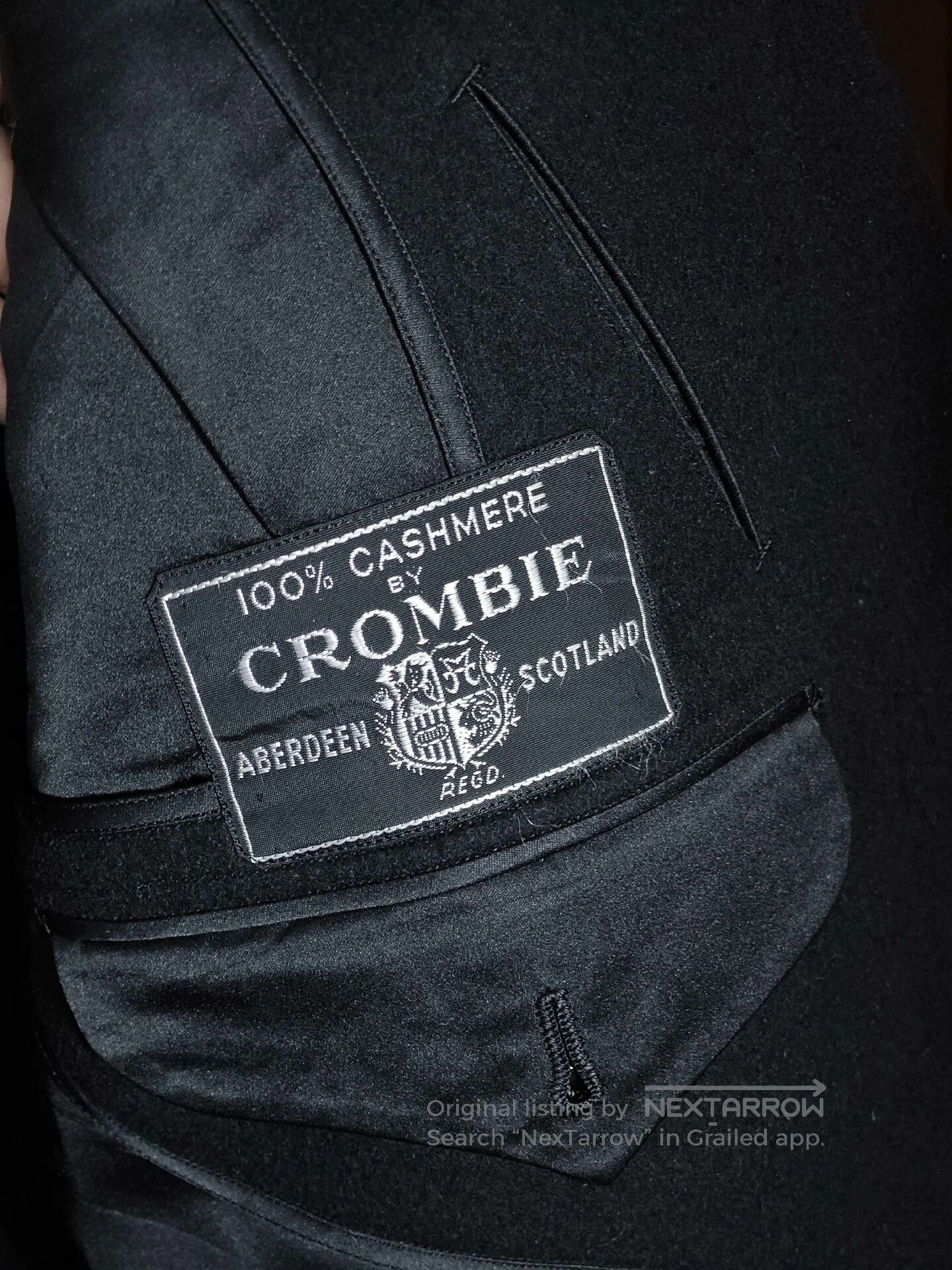 Crombie Custom Black Cashmere Overcoat. Size US M / EU 48-50 / 2 - 5 Thumbnail