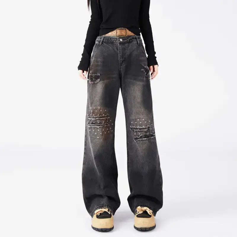 Japanese Brand Retro straight leg loose wide leg jeans Size US 32 / EU 48 - 6 Thumbnail