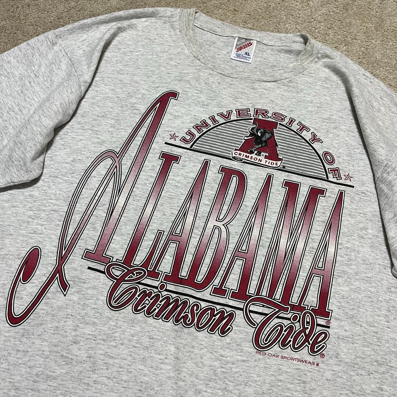 Jerzees Vintage Jerzees Alabama Crimson Tide Graphic Grey Shirt XL Size US XL / EU 56 / 4 - 4 Thumbnail