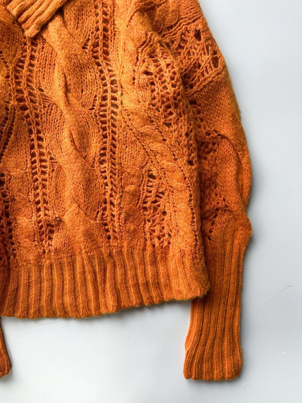 Prada 2000s Max Mara Crochet Knit Turtle Neck Size US XL / EU 56 / 4 - 4 Thumbnail