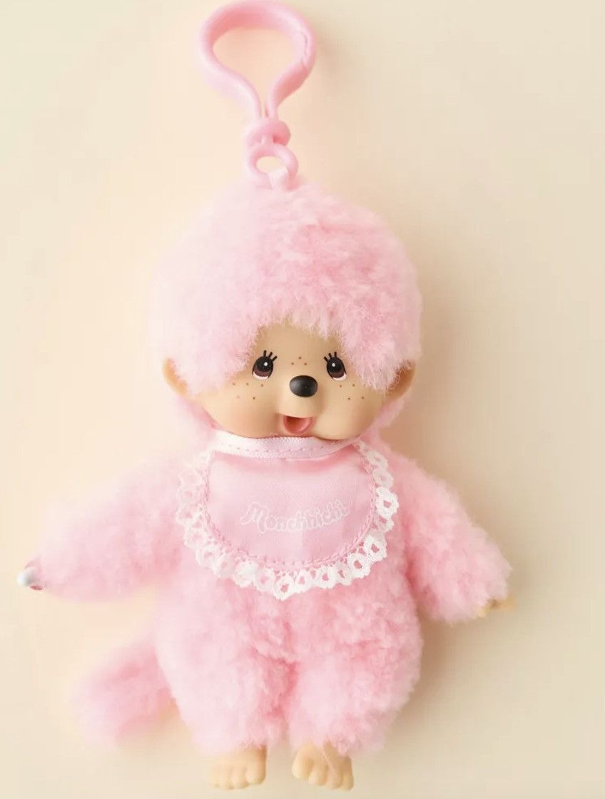 Urban Outfitters Monchhichi Beanie Plushie Keychain Pink Size ONE SIZE - 2 Thumbnail