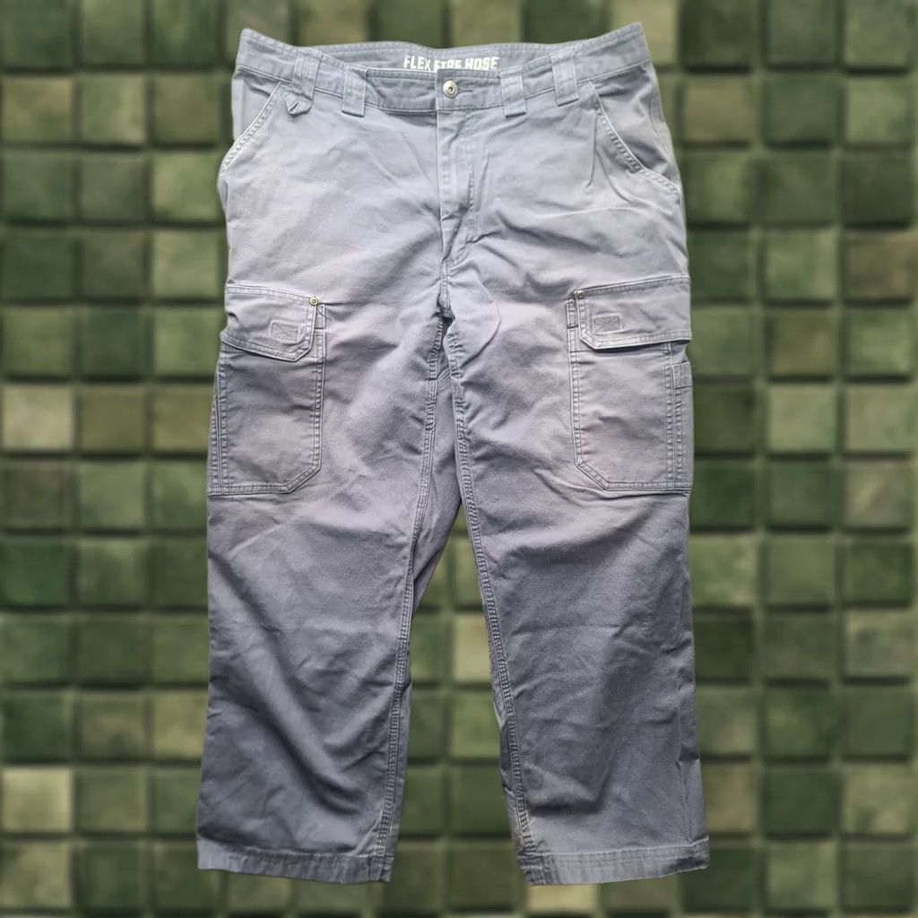 Vintage Duluth Trading Flex Fire Hose Pants Mens 40x30 Workwear Relaxed Fit Canvas Cotton Spandex Gray Size US 40 / EU 56 - 1 Thumbnail