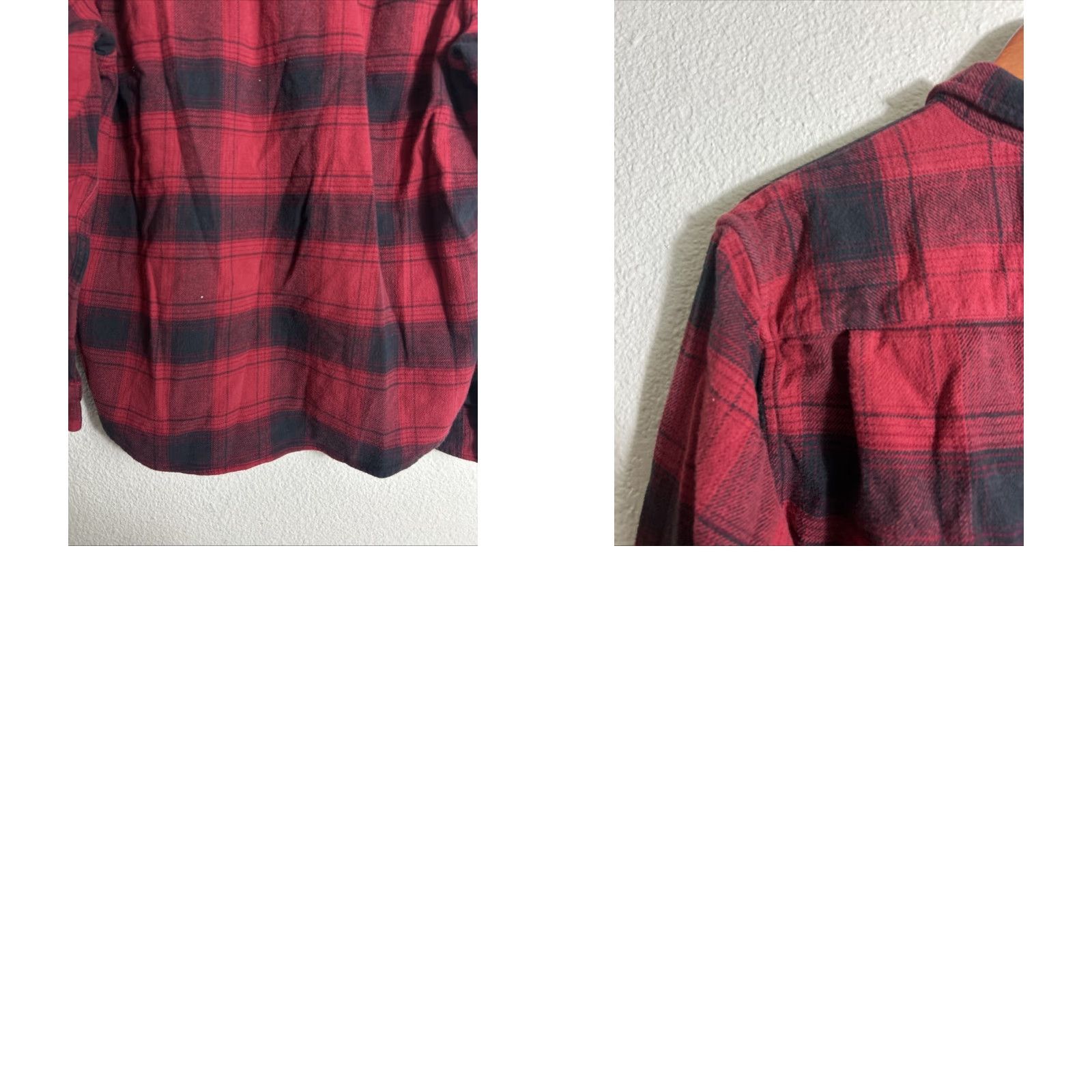 Lucky Brand Lucky Brand Mens XL Classic Fit Flannel Shirt Red Black Plaid Flaws Buttons Size US XL / EU 56 / 4 - 10 Thumbnail