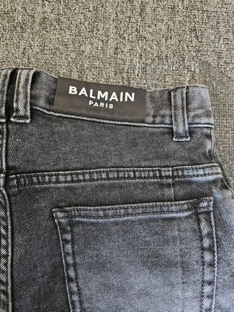 Balmain Balmain Men's Moto Style Denim Jeans. Size US 29 - 5 Thumbnail