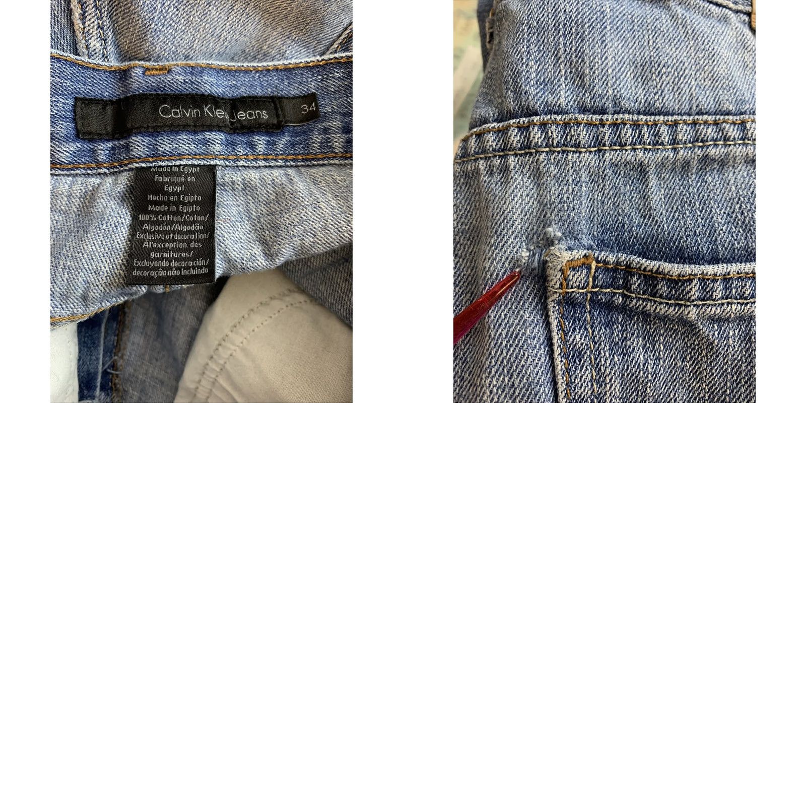 Calvin Klein VINTAGE Calvin Klein Jeans Mens Distressed Relaxed Straight Leg Sz 34 Blue Denim 5334 Men Jeans Distressed Relaxed Straight Leg 34 Mens Jeans Mens Size US 34 / EU 50 - 8 Thumbnail