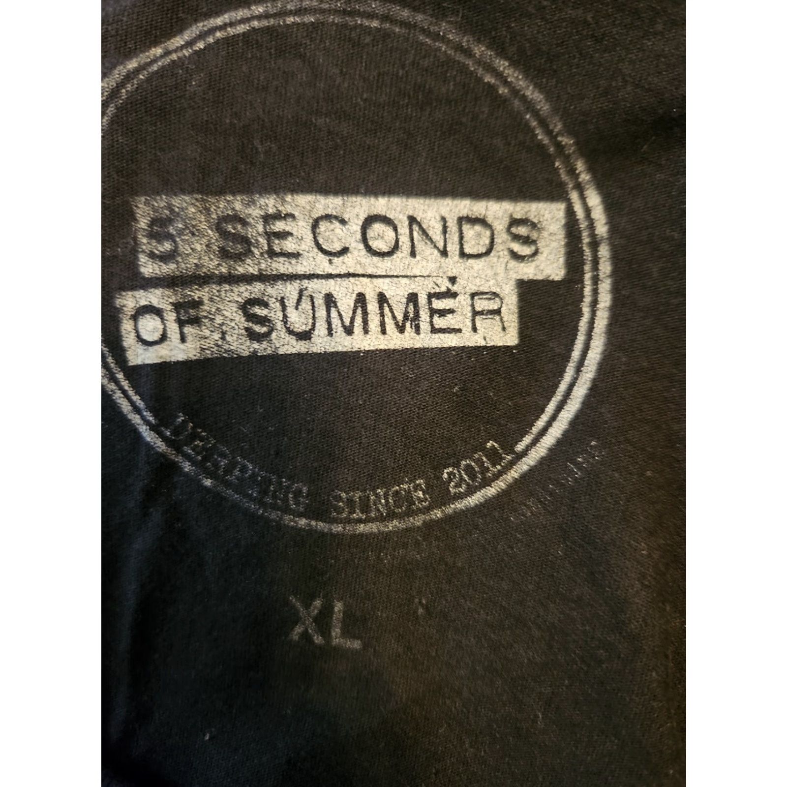 Vintage Womens 5 Seconds Of Summer Band Long Sleeve T Shirt XL Black Crew Neck Casual Sleeve Graphic Print 5SOS Music Shirts Womens XL Size XL / US 12-14 / IT 48-50 - 3 Thumbnail