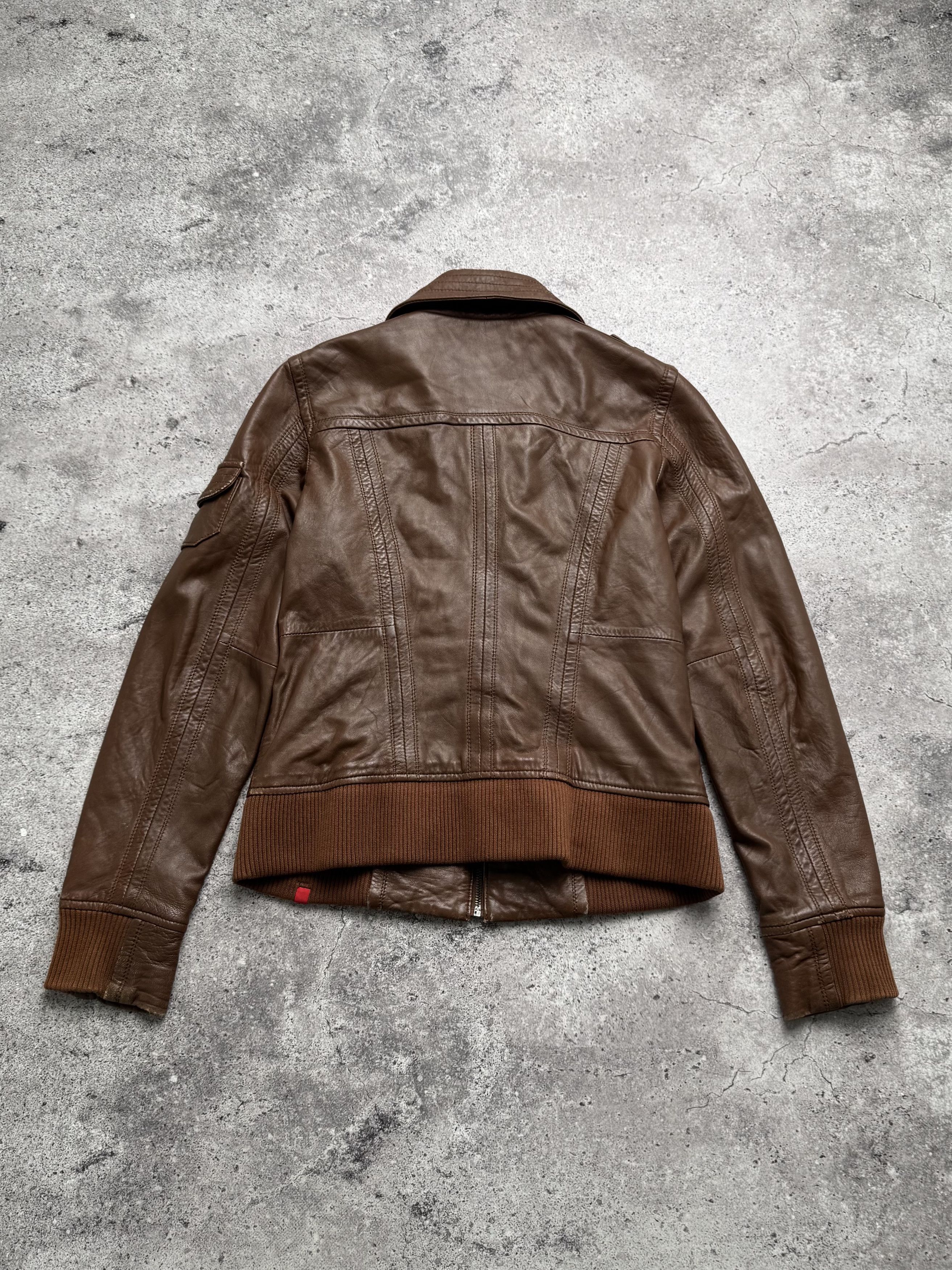 Vintage Vintage Cropped Leather Jacket C2(V491) Size M / US 6-8 / IT 42-44 - 8 Thumbnail