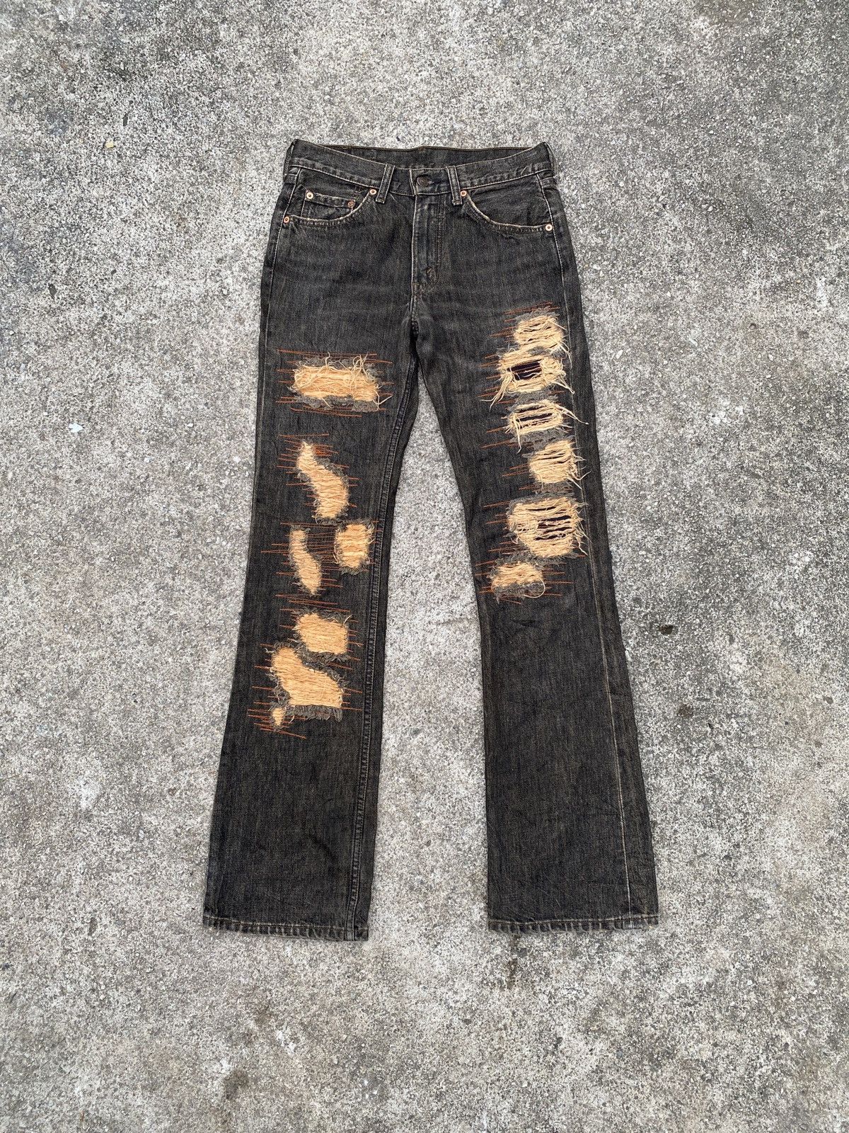 Levi's 2000s - Levi’s 517 Distressed Flare Denim Size US 29 - 1 Thumbnail