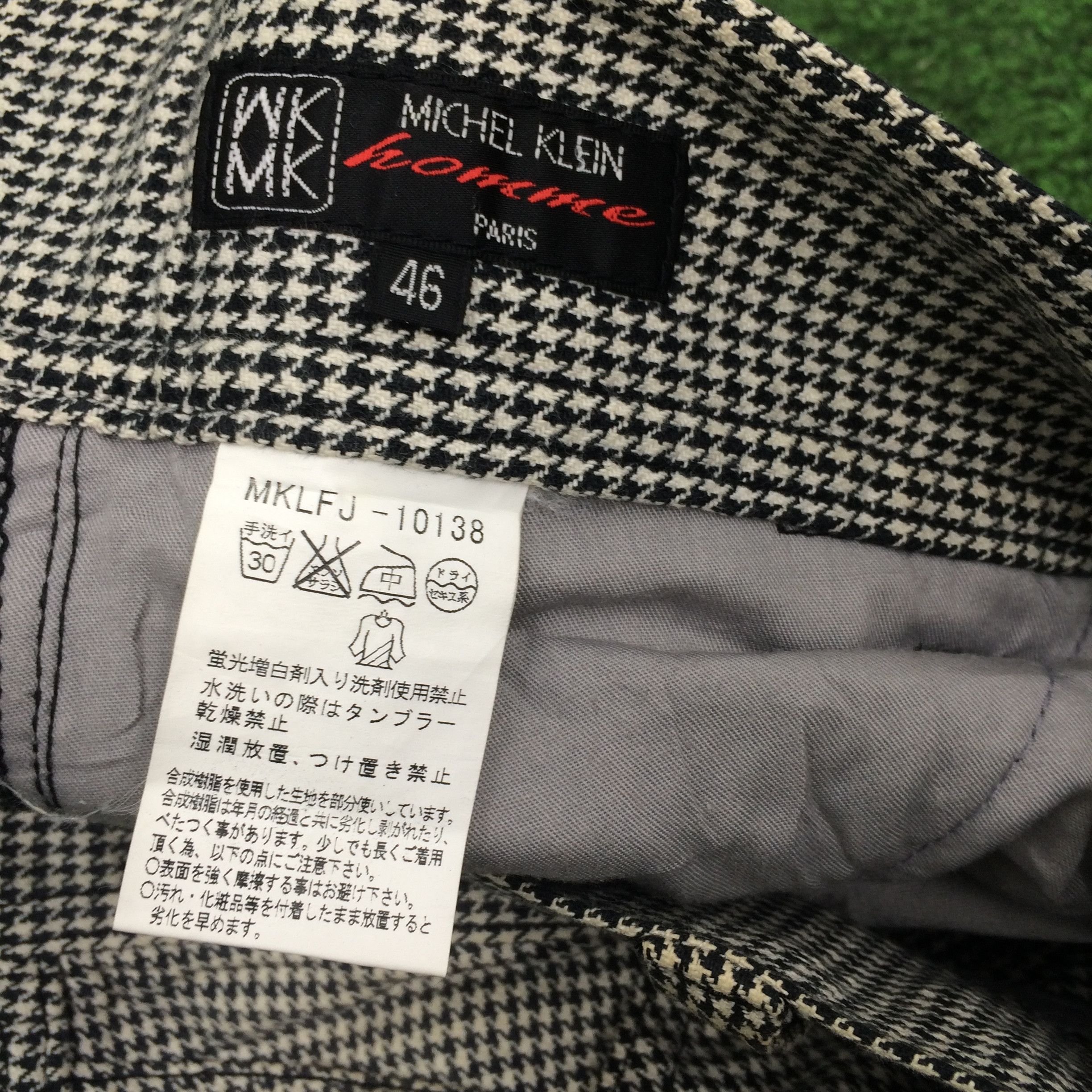 Japanese Brand × Michel Klein x7 MICHEL KLEIN HOUNDSTOOTH JAPANESE PUNK STYLE PANTS Size US 32 / EU 48 - 4 Thumbnail