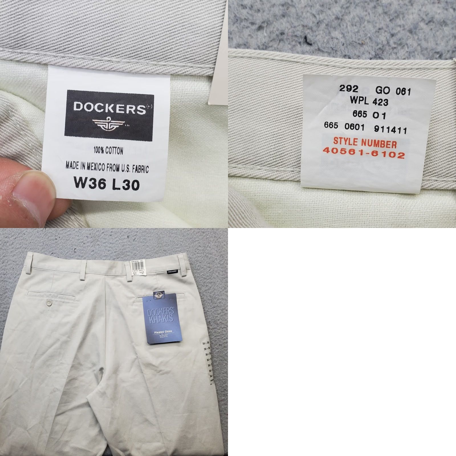 Dockers Dockers Mens Tan Khakis Pleated Chino Pants 36x30 Relaxed Straight Stretch Denim? Size US 36 / EU 52 - 8 Thumbnail