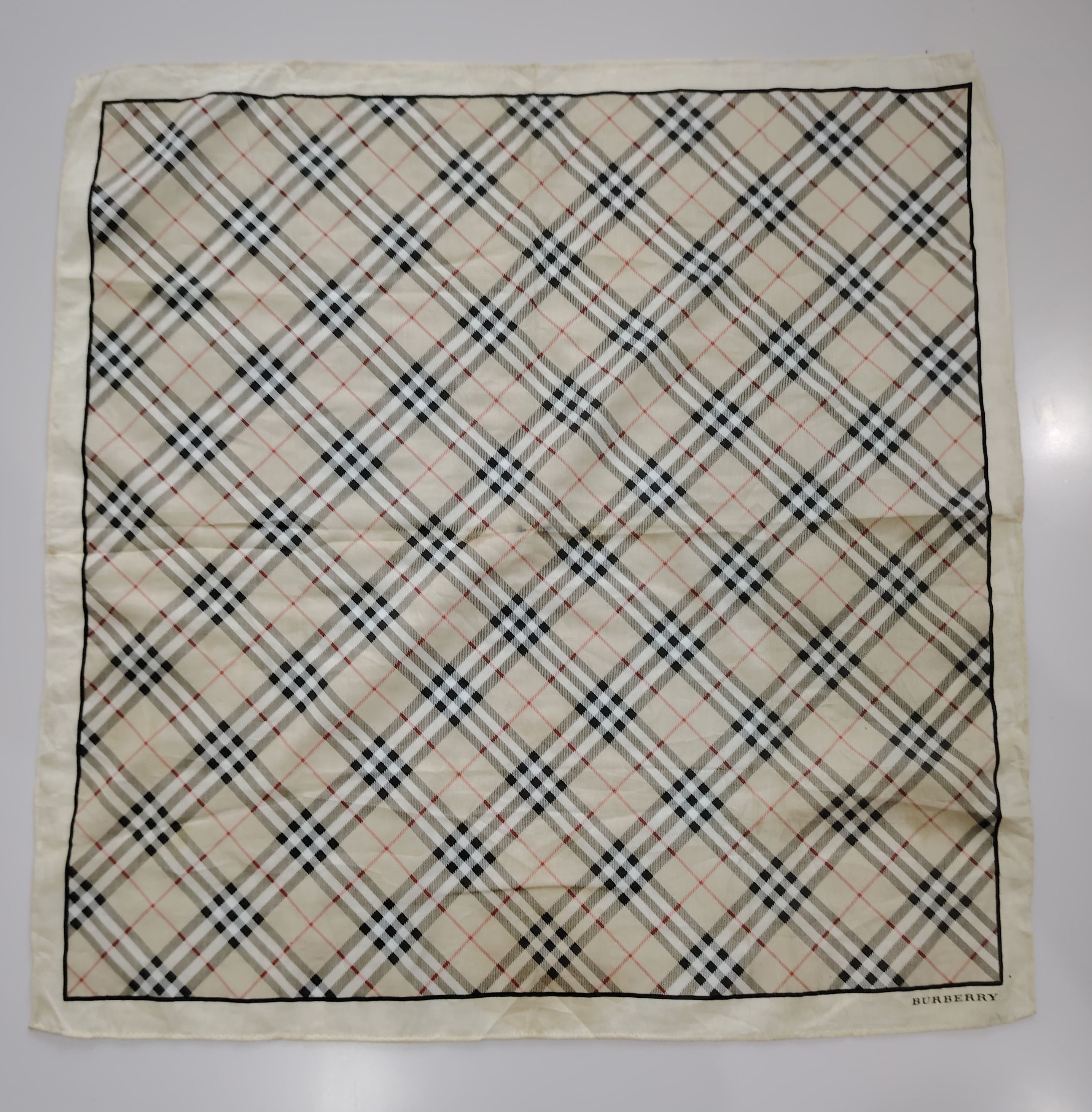 Burberry × Vintage Burberry Novacheck Scarf Handkerchief Neckerchief Bandana Size ONE SIZE - 3 Thumbnail